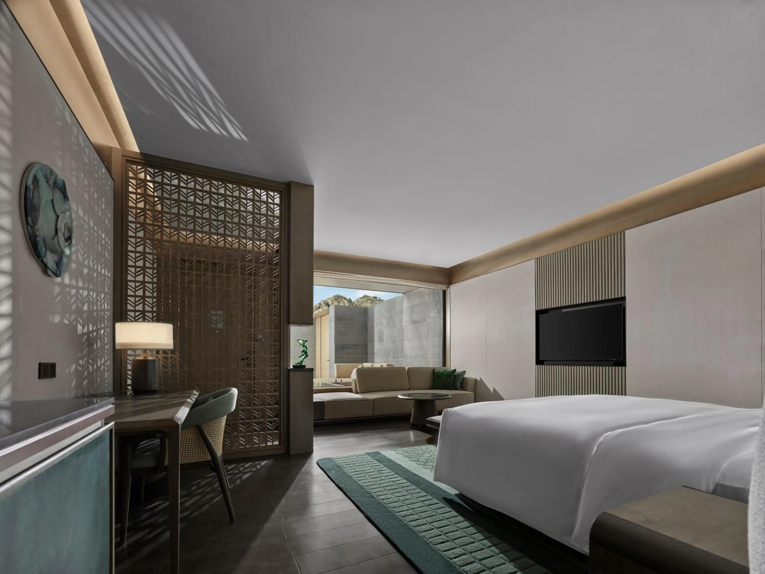 Bed in Banyan Tree Suzhou Shishan