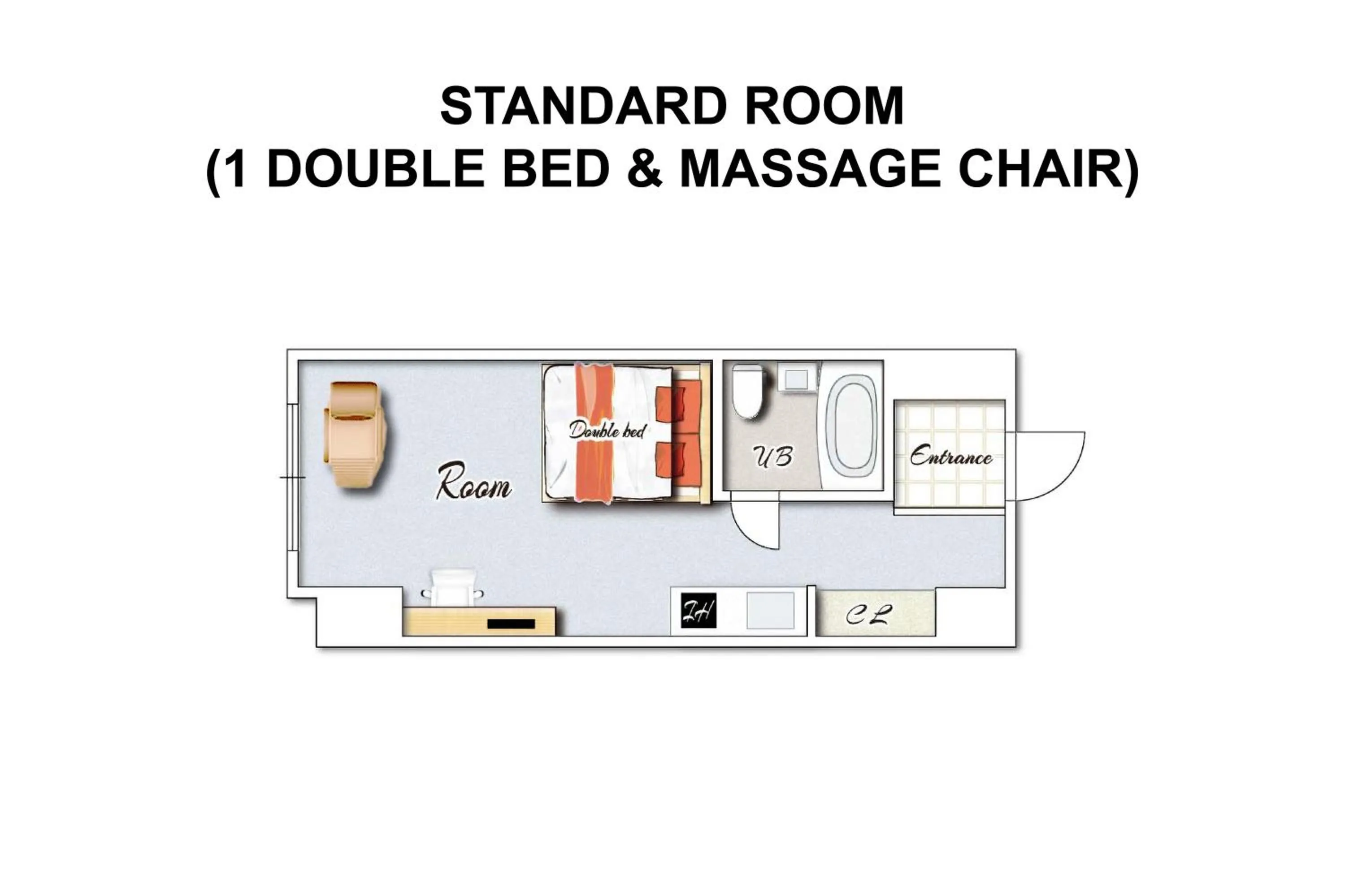 Photo of the whole room in Miyazaki Mango Hotel