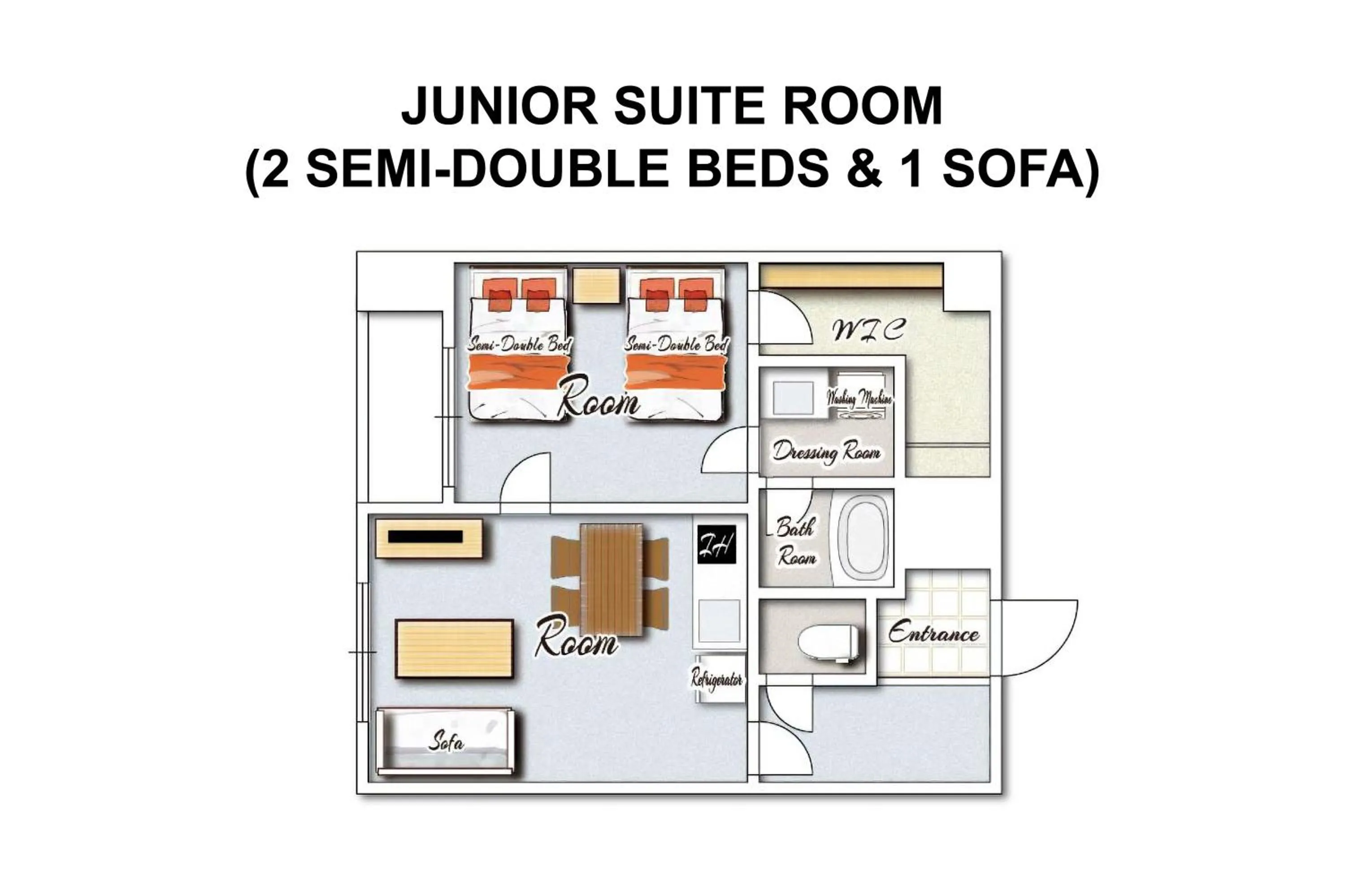 Photo of the whole room in Miyazaki Mango Hotel