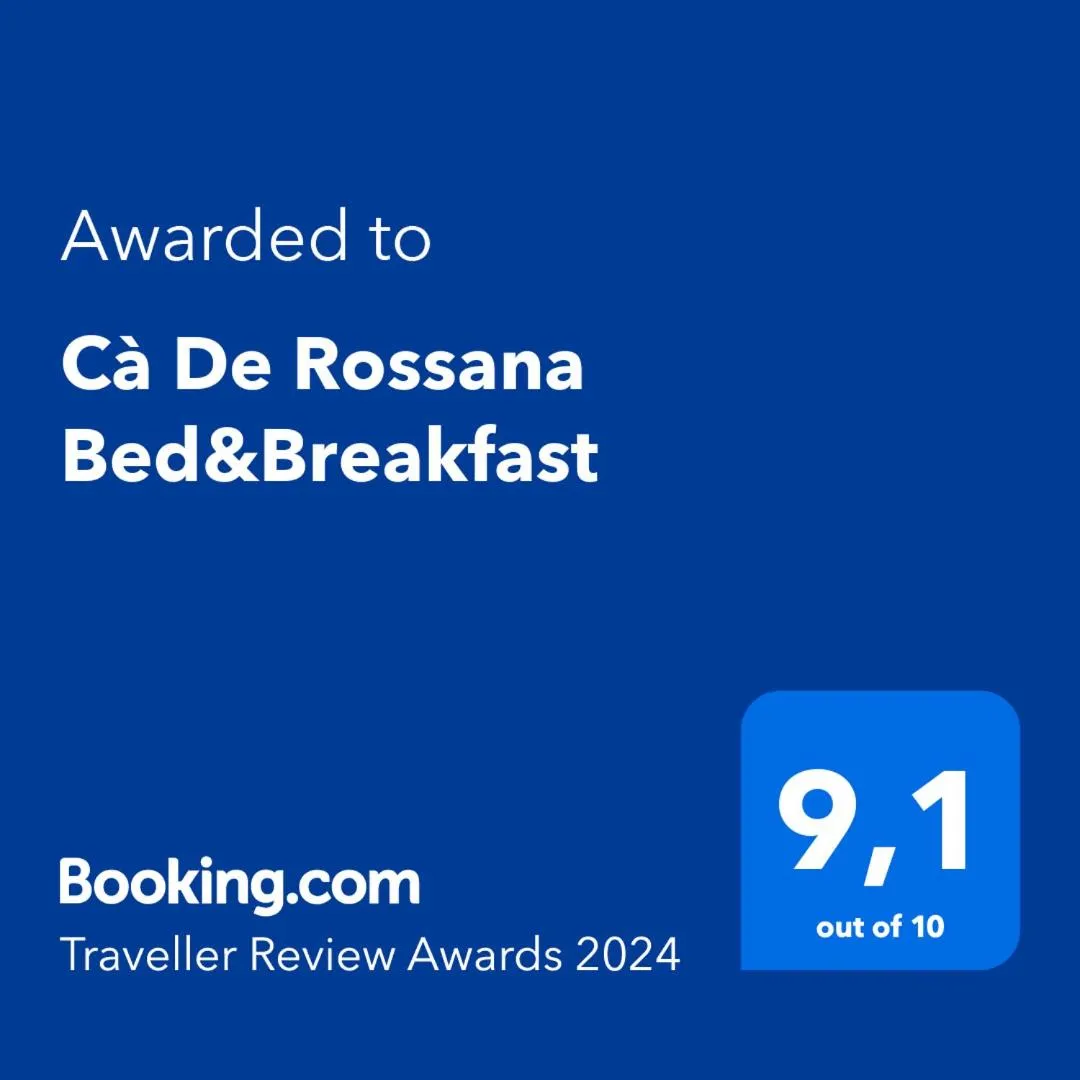 Certificate/Award in Cà De Rossana Bed&Breakfast
