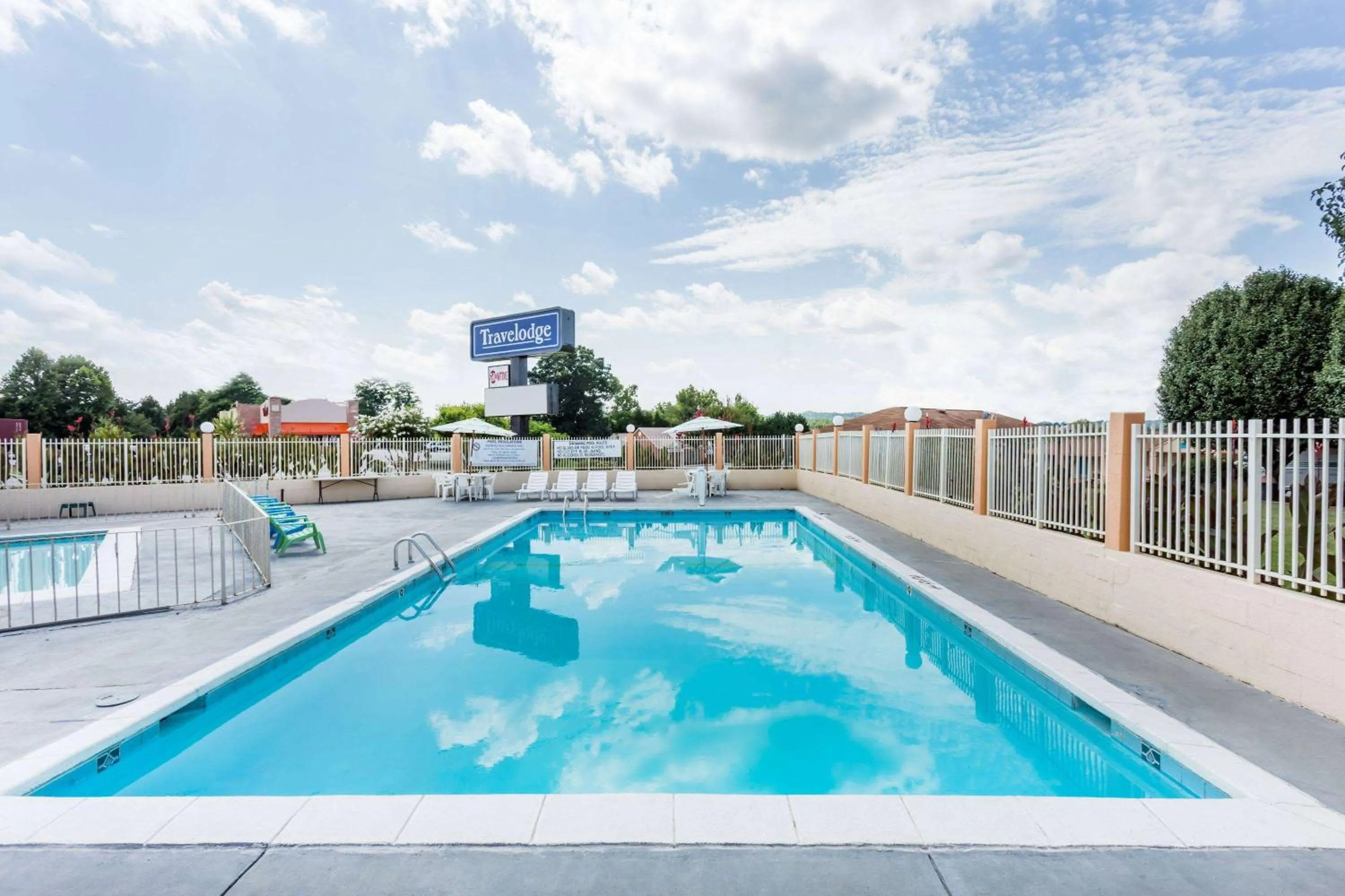 Pool view in Travelodge by Wyndham Ridgeway Martinsville Area
