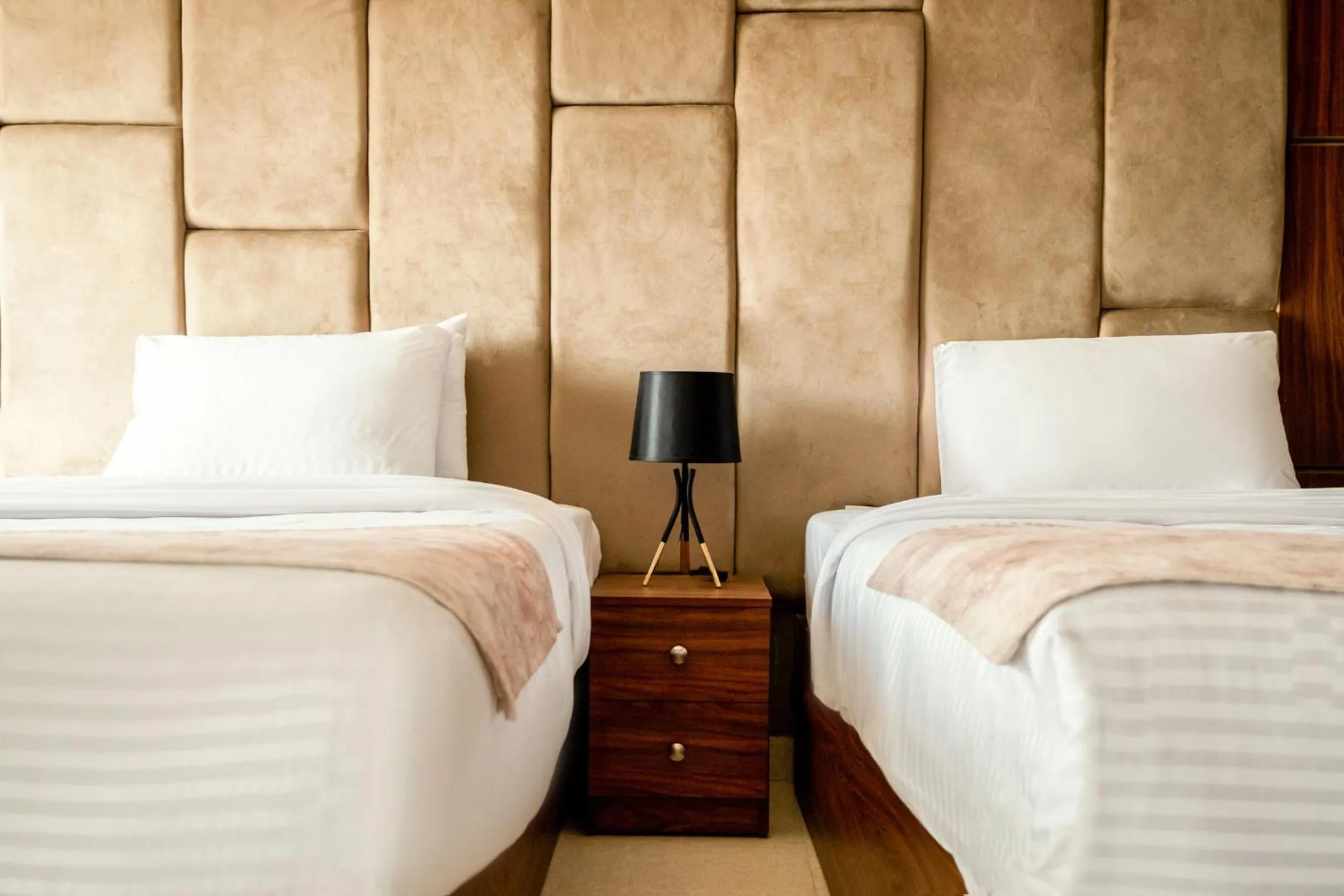 Bed in King Pyramids View Hotel