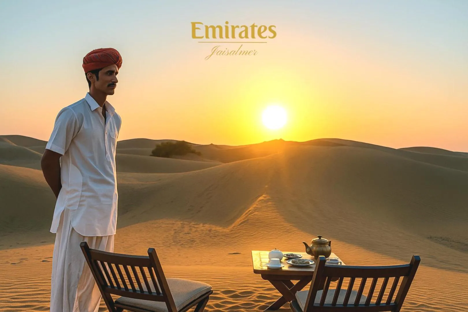 Sunset in Emirates Luxury Desert Camps