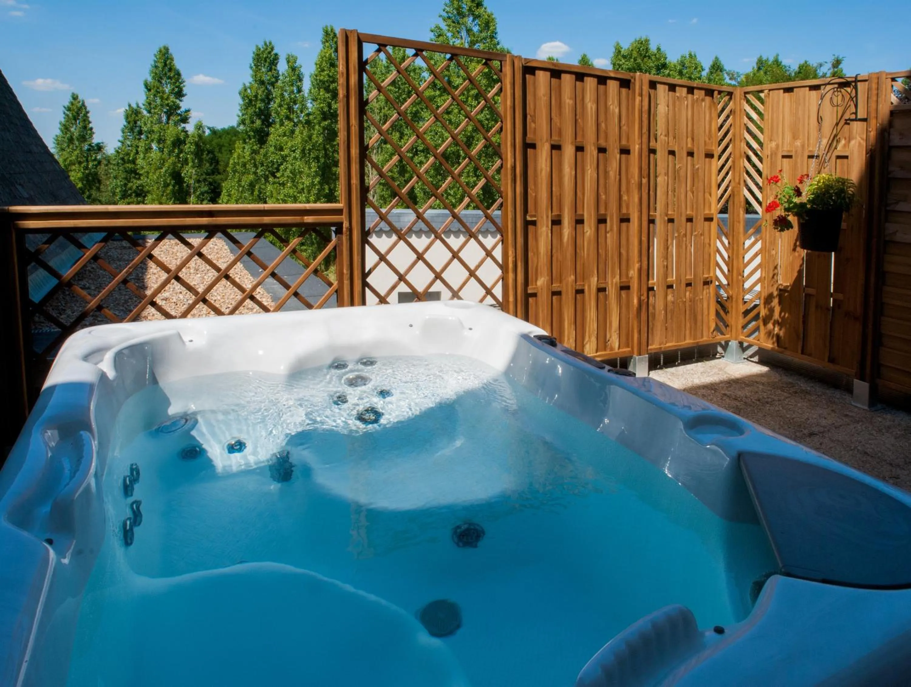 Hot Tub in Hôtel Le Haut des Lys