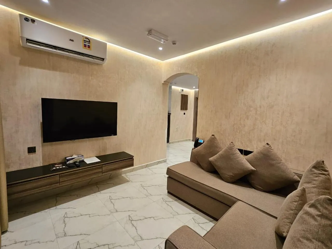 Seating area in Royal Plaza Hotel