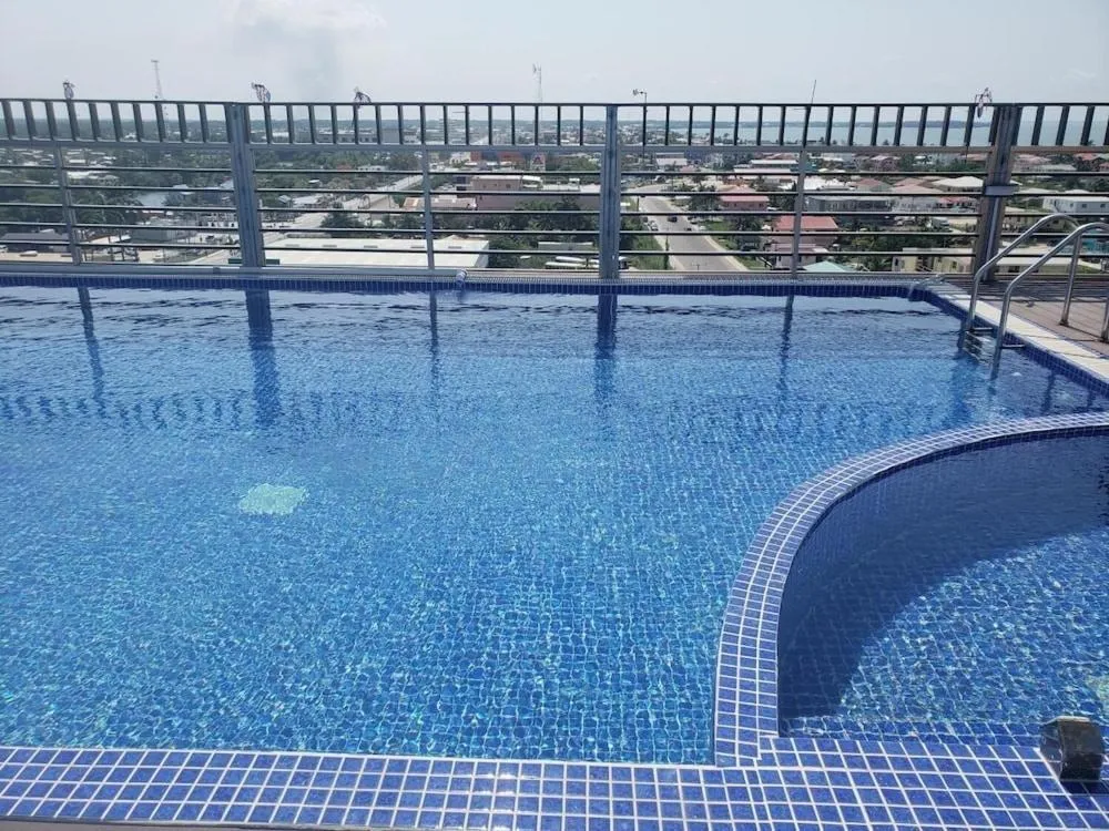 Pool view in Golden Tree Hotel Belize