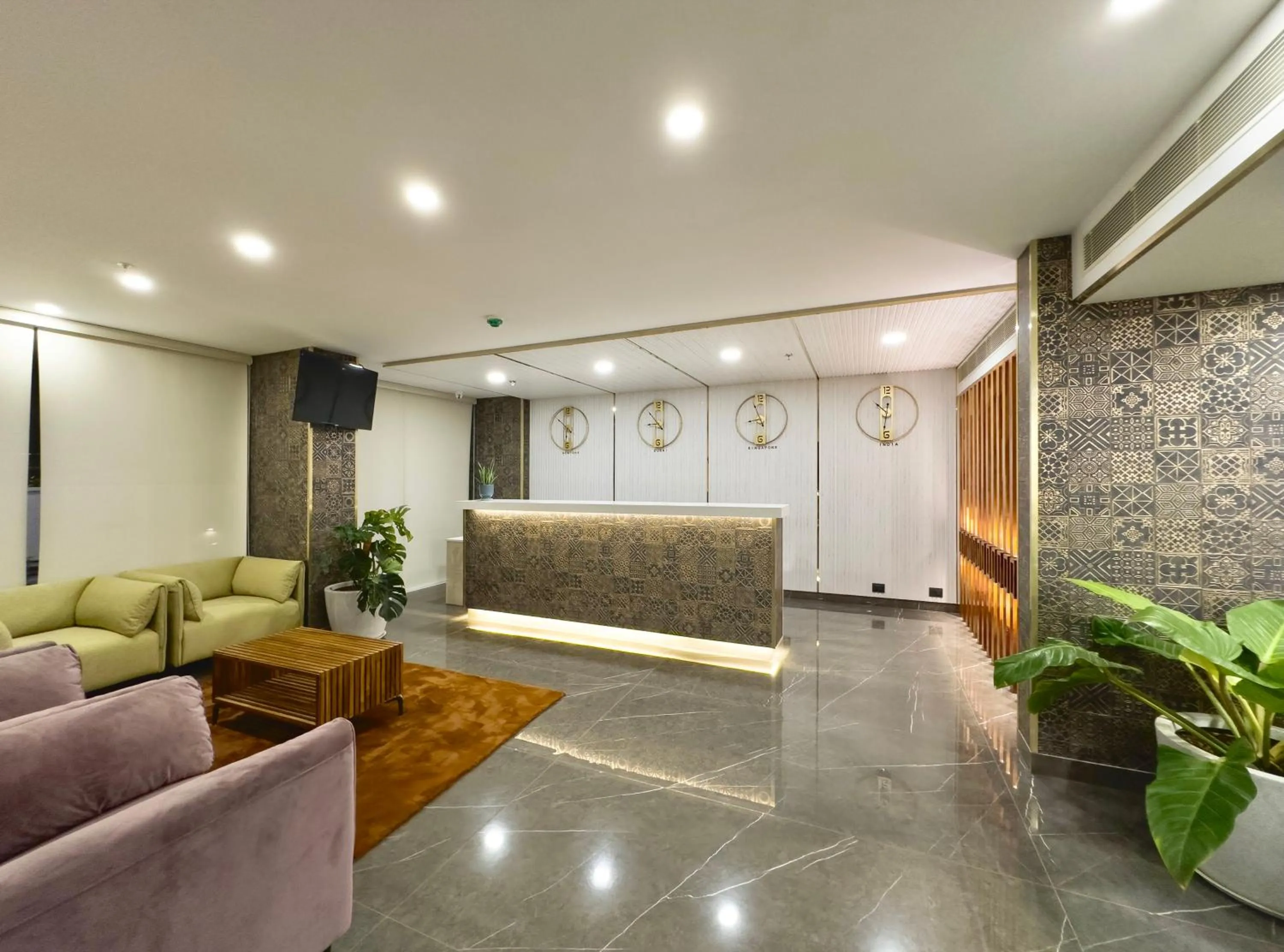 Lobby or reception in The Habitat Suites-Walkable distance to Guruvayoor temple