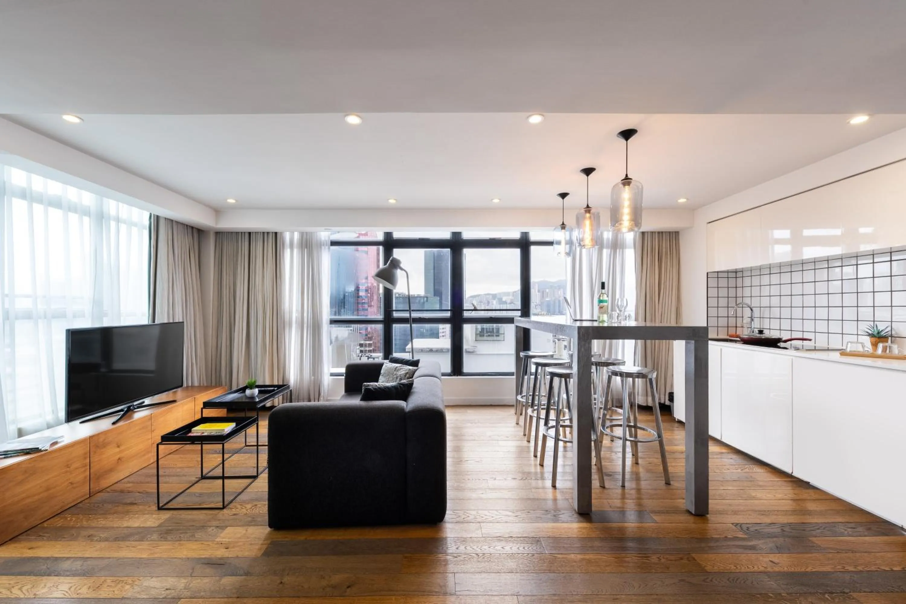 Living room, Seating Area in Residence G Hong Kong - by Hotel G