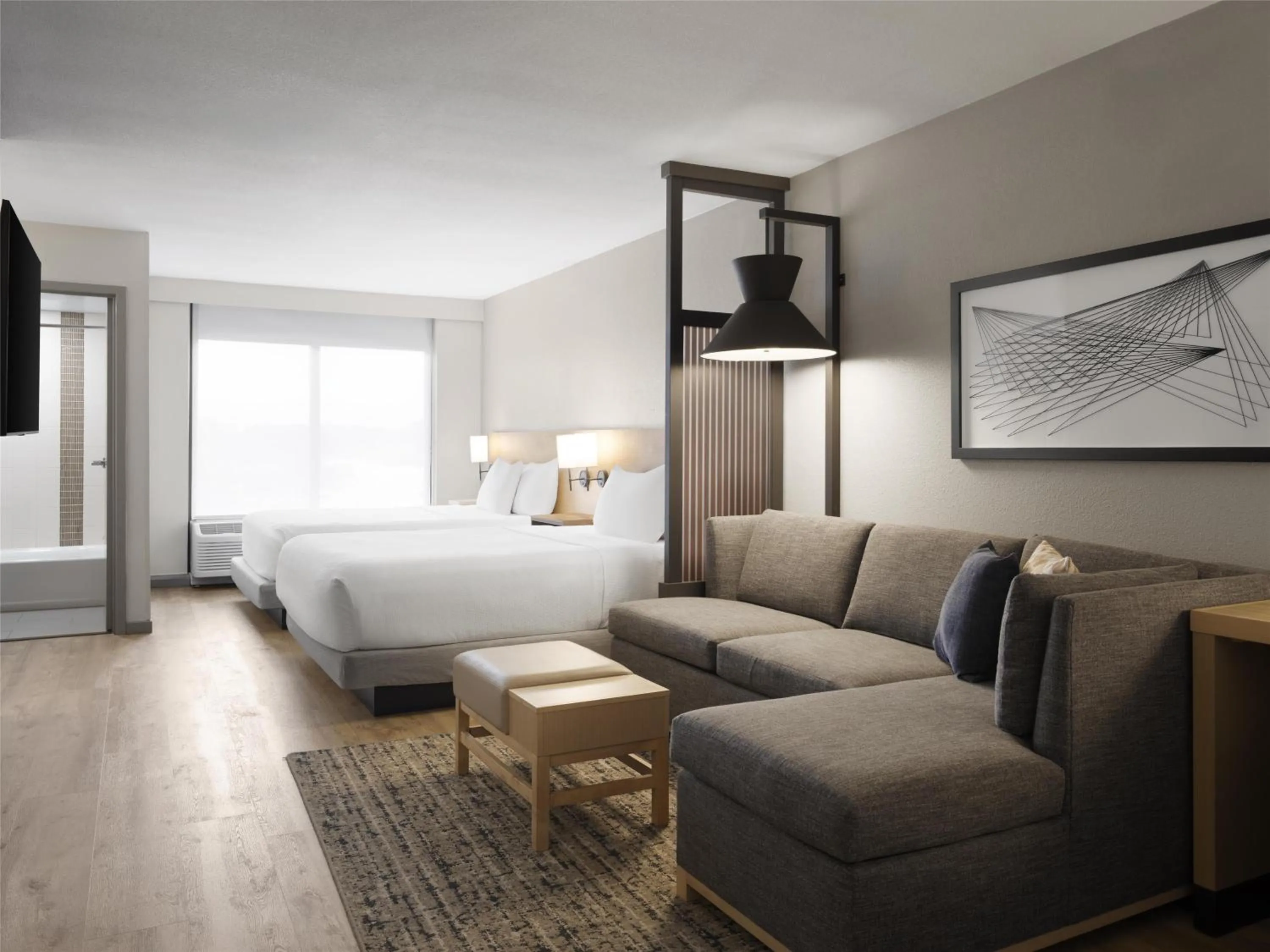 Bedroom, Bed in Hyatt Place Atlanta Alpharetta North Point Mall