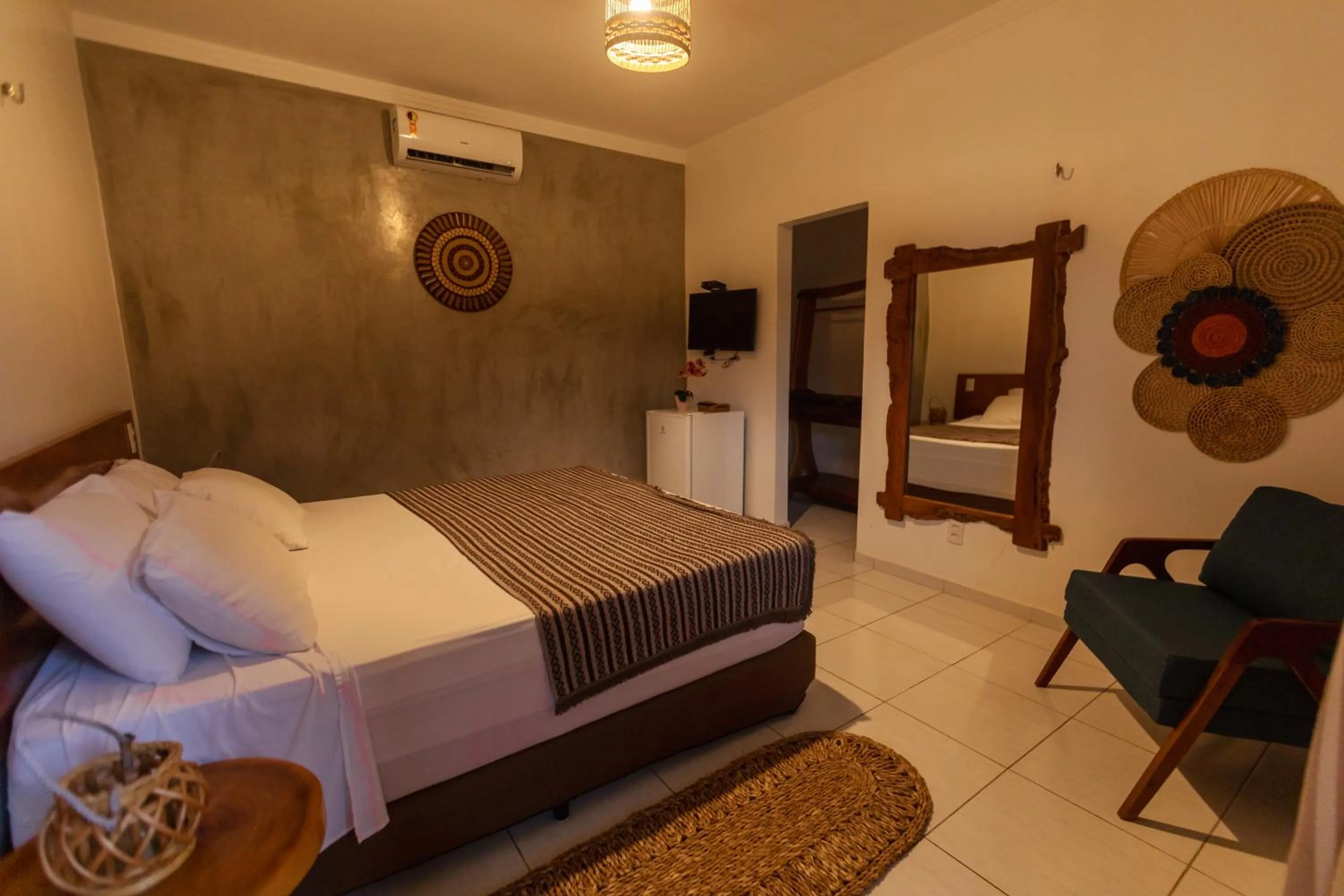 Bed in Hotel Pousada Rancho das Dunas