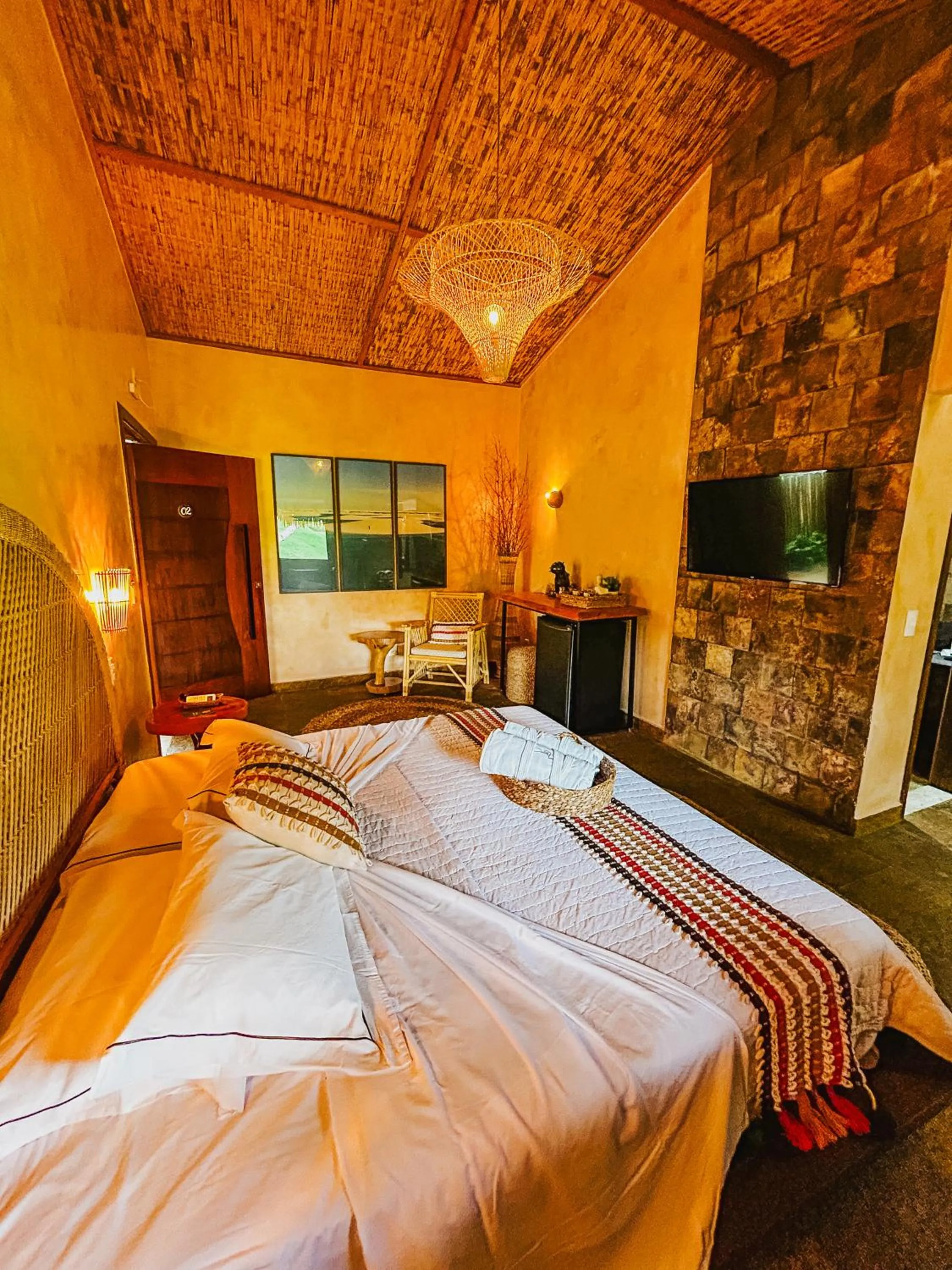 Bed in Hotel Pousada Rancho das Dunas