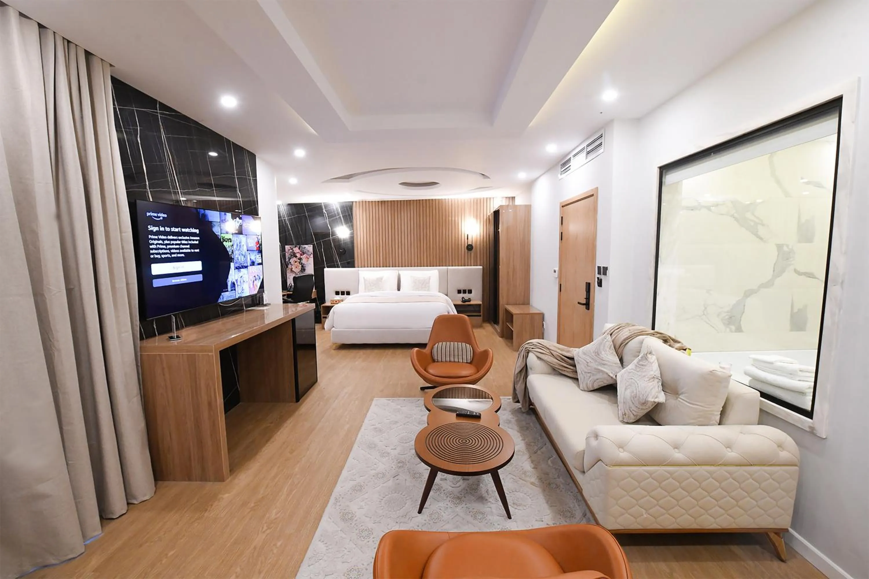 Communal lounge/ TV room in Arabella Premium Residence - New Cairo