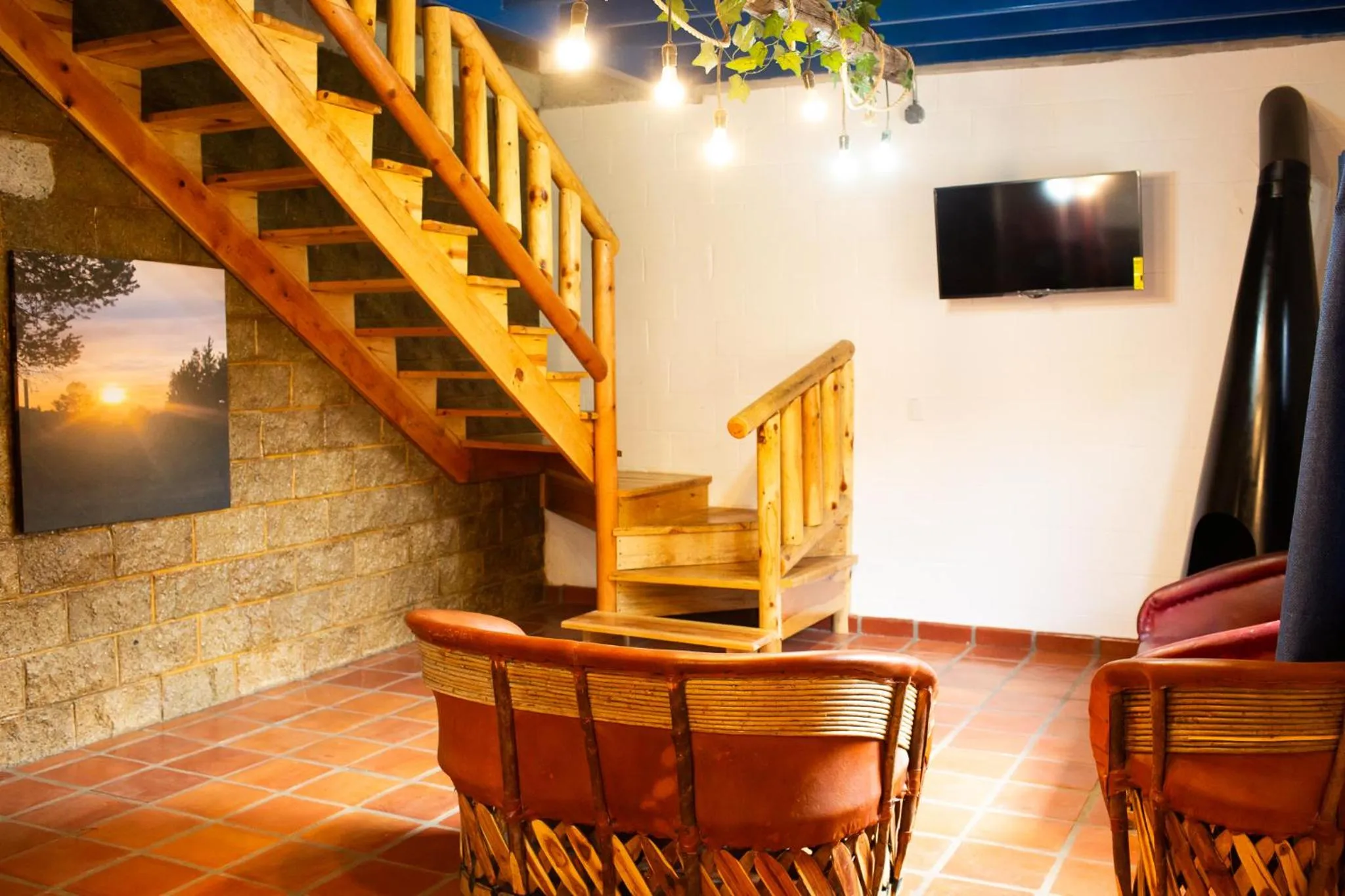 Living room in Cabañas Bungalos las Alazanas