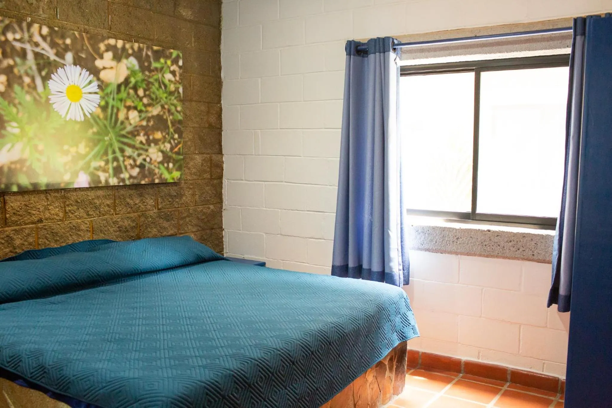 Bed in Cabañas Bungalos las Alazanas