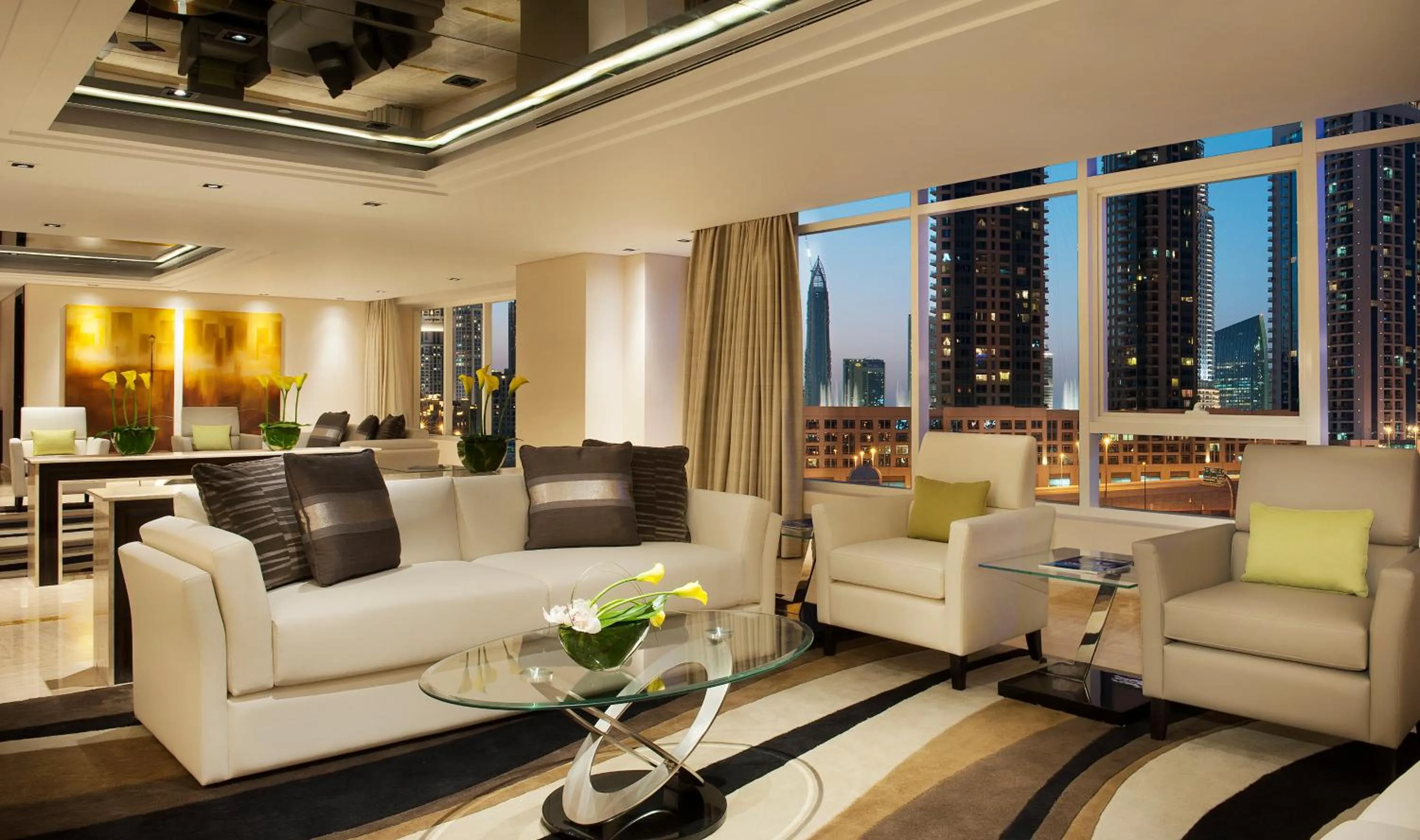 Living room in DAMAC Maison Canal Views