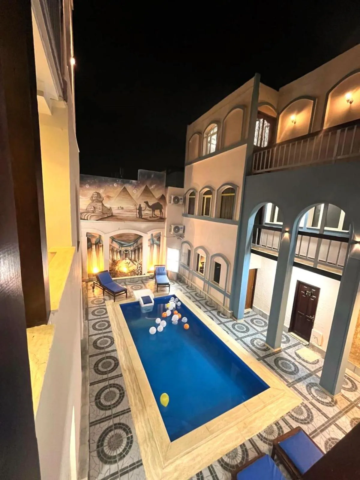 Pool view in Nun Pyramids INN