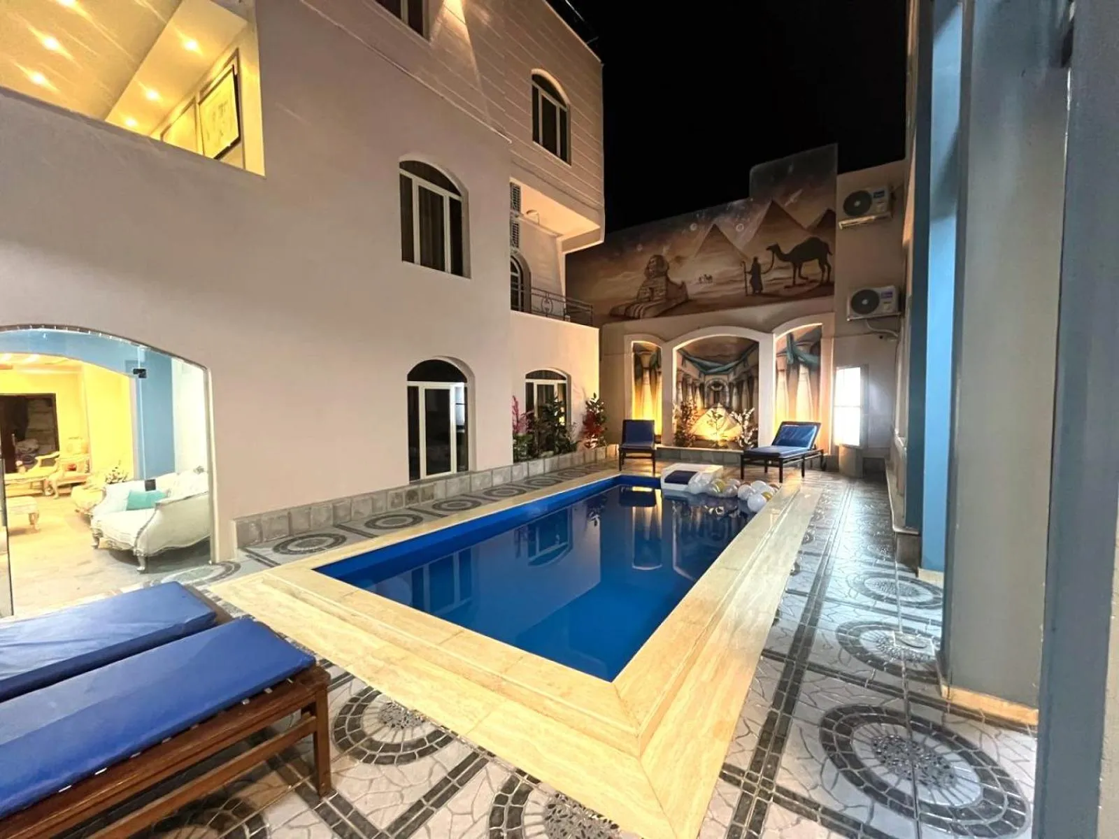 Pool view in Nun Pyramids INN