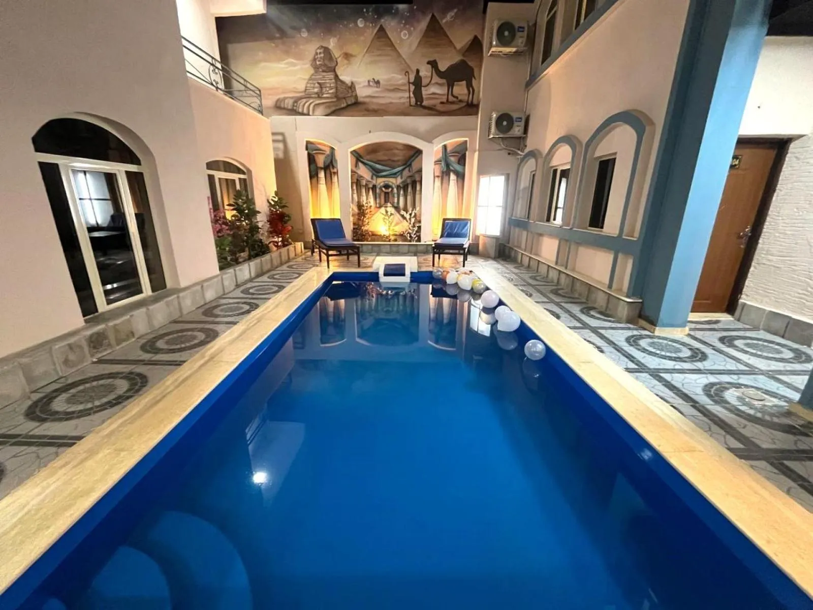 Pool view in Nun Pyramids INN