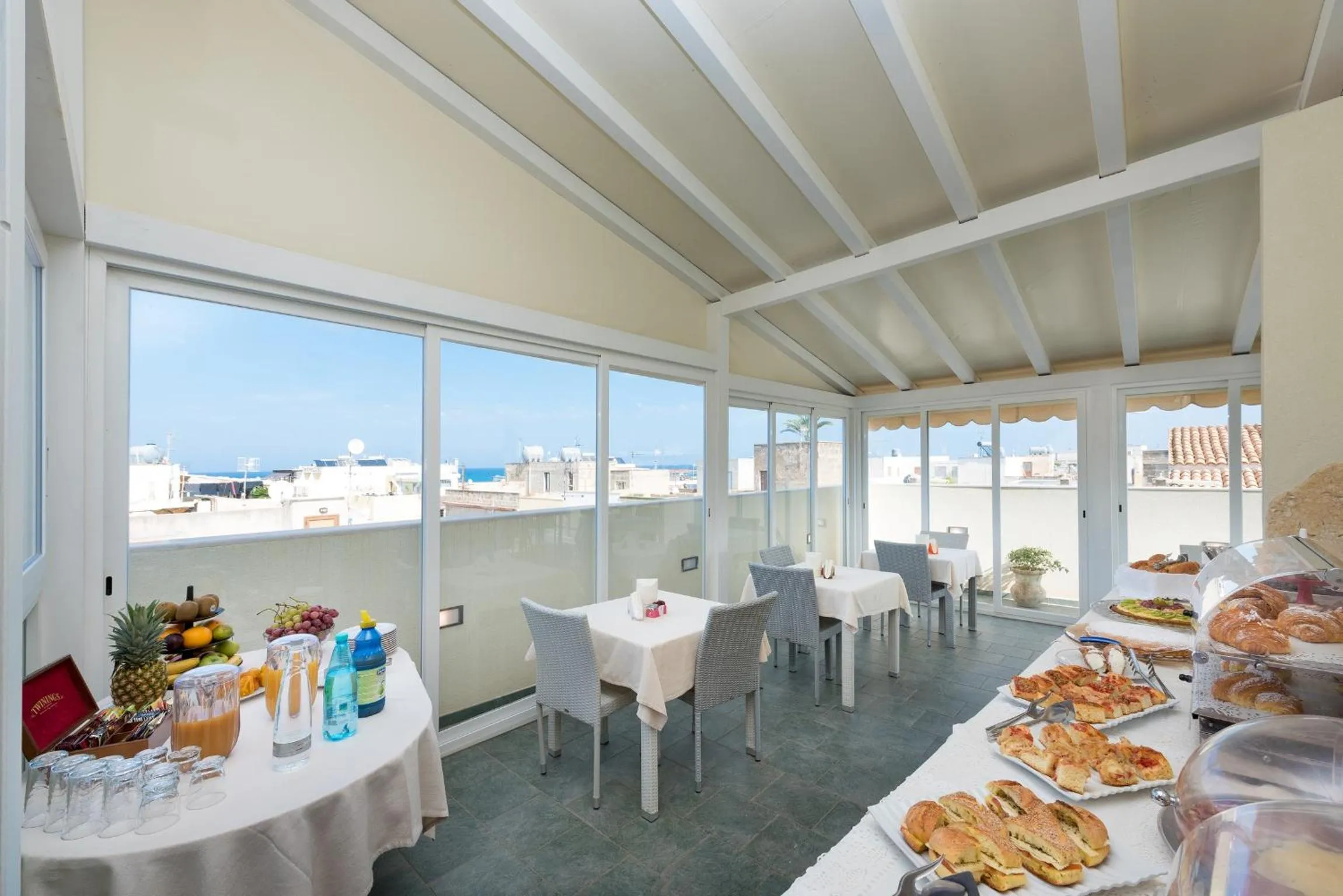 Italian breakfast in Hotel Biancolilla