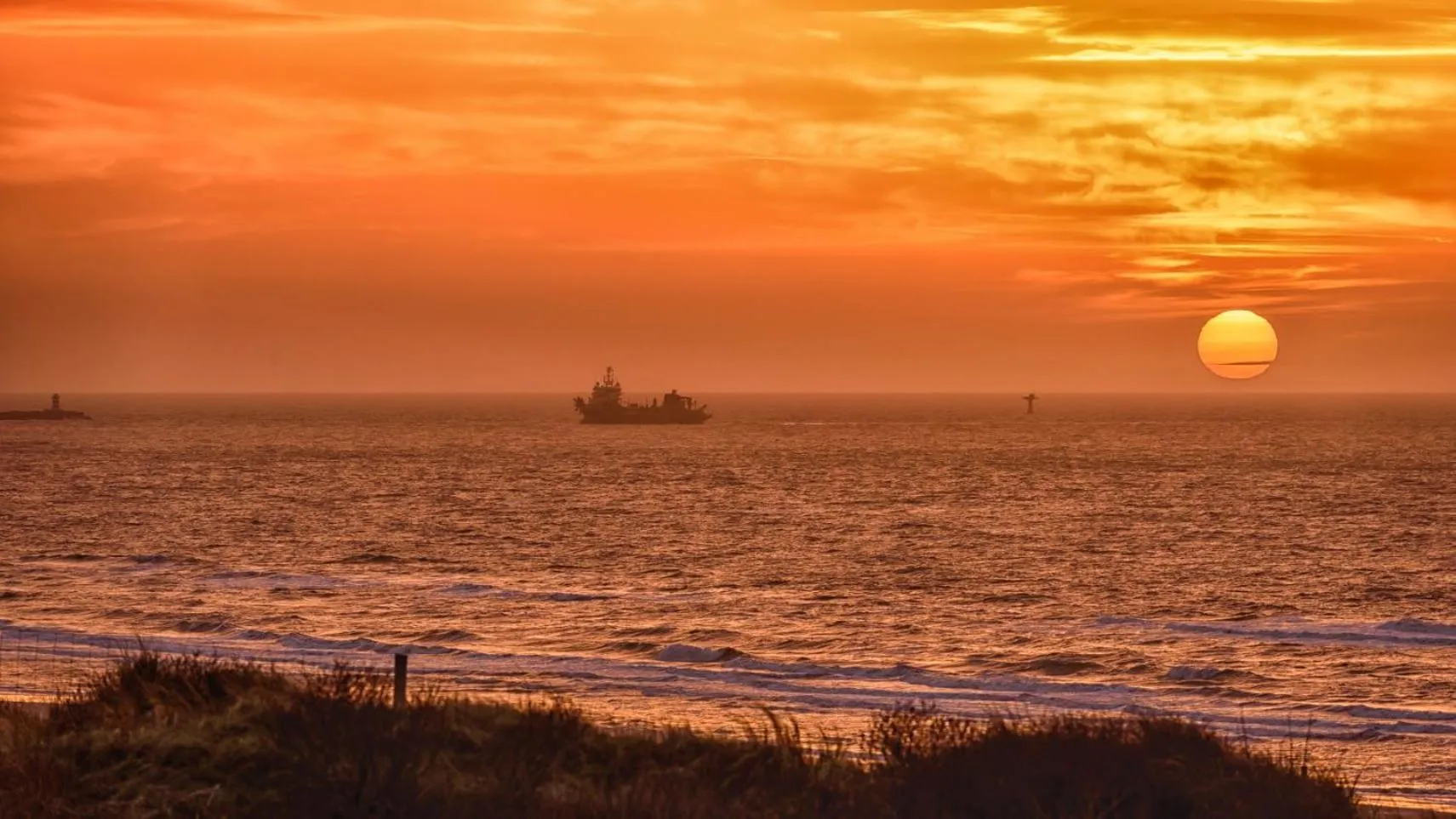 Sunset in Strandhotel Het Hoge Duin