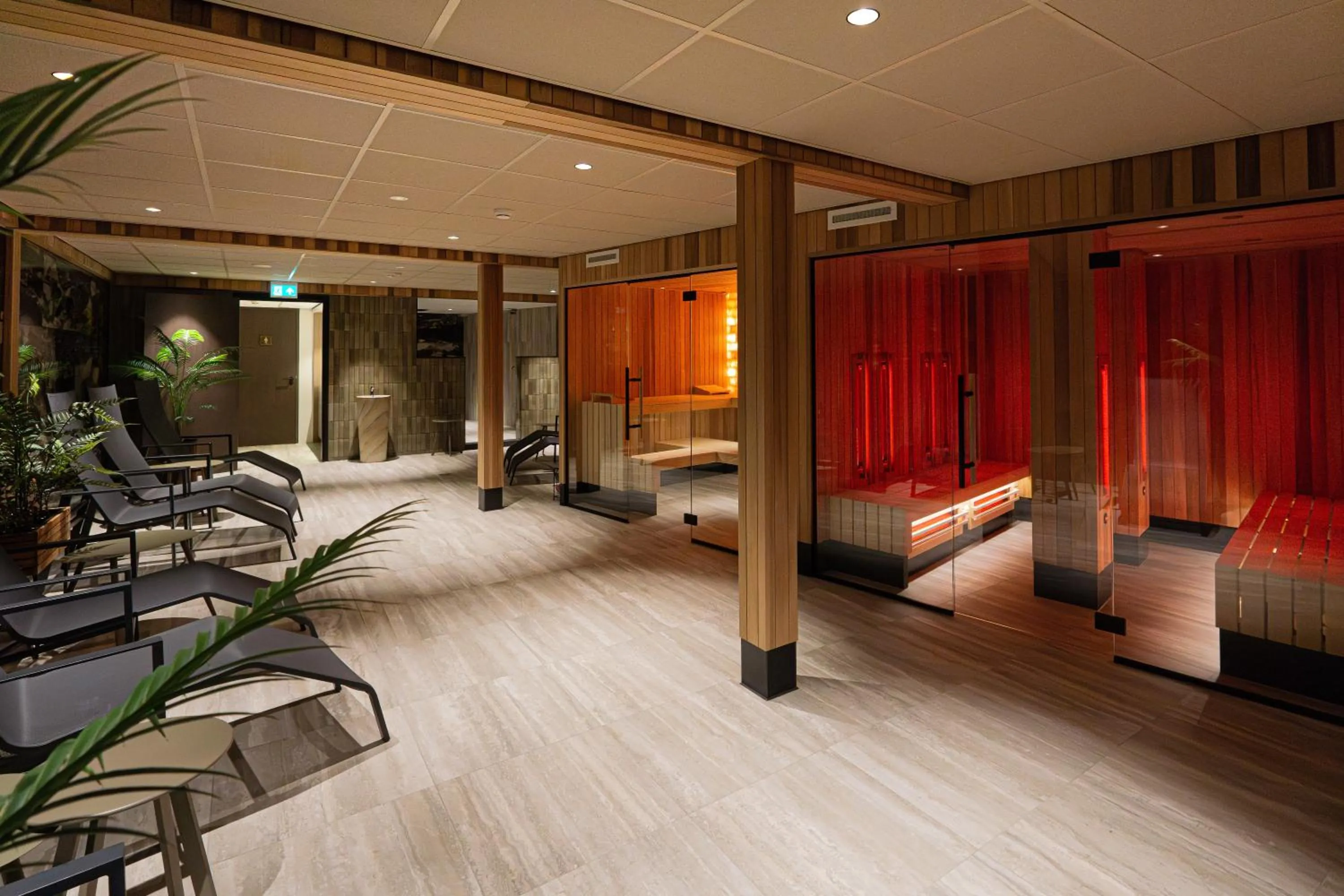 Sauna, Bed in Strandhotel Het Hoge Duin