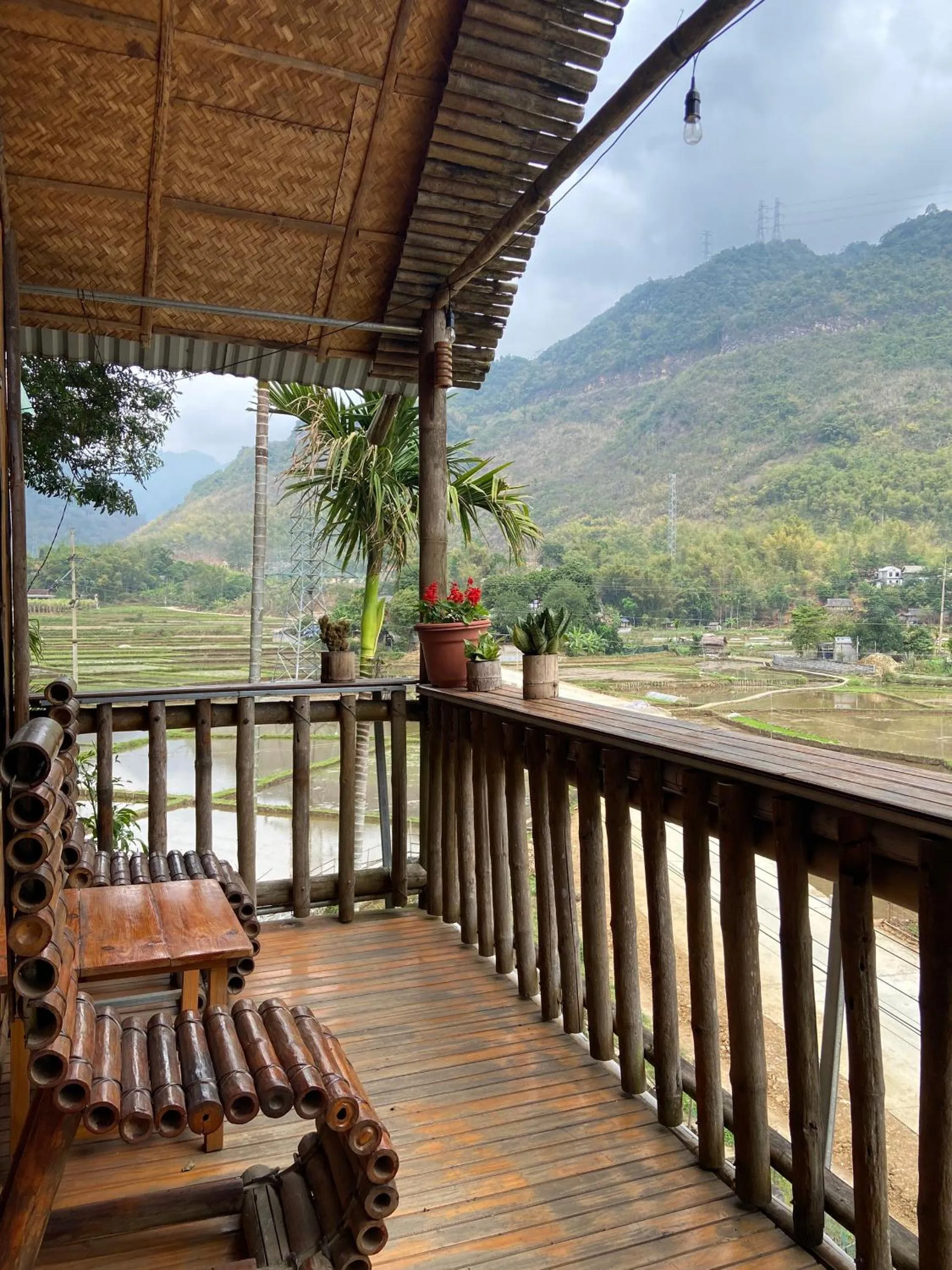 Balcony/Terrace in Mai Chau La Vida Homestay