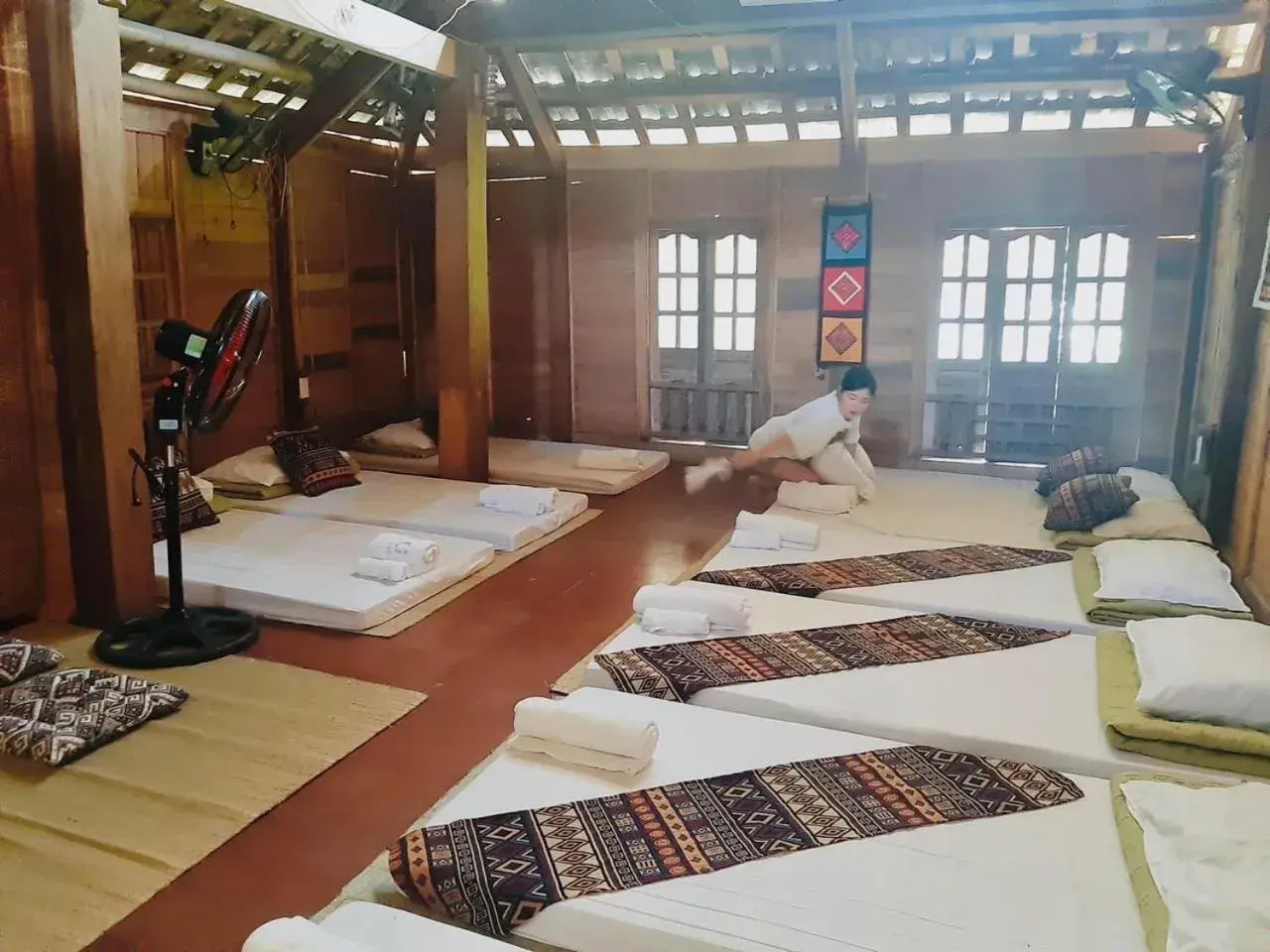 Single Bed in Dormitory Room in Mai Chau La Vida Homestay Single Bed in Dormitory Room in Mai Chau La Vida Homestay