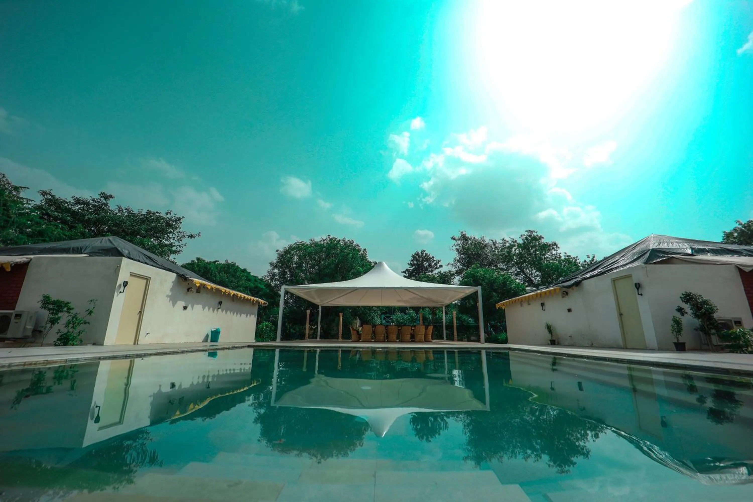 Swimming pool in Aranya by Stories