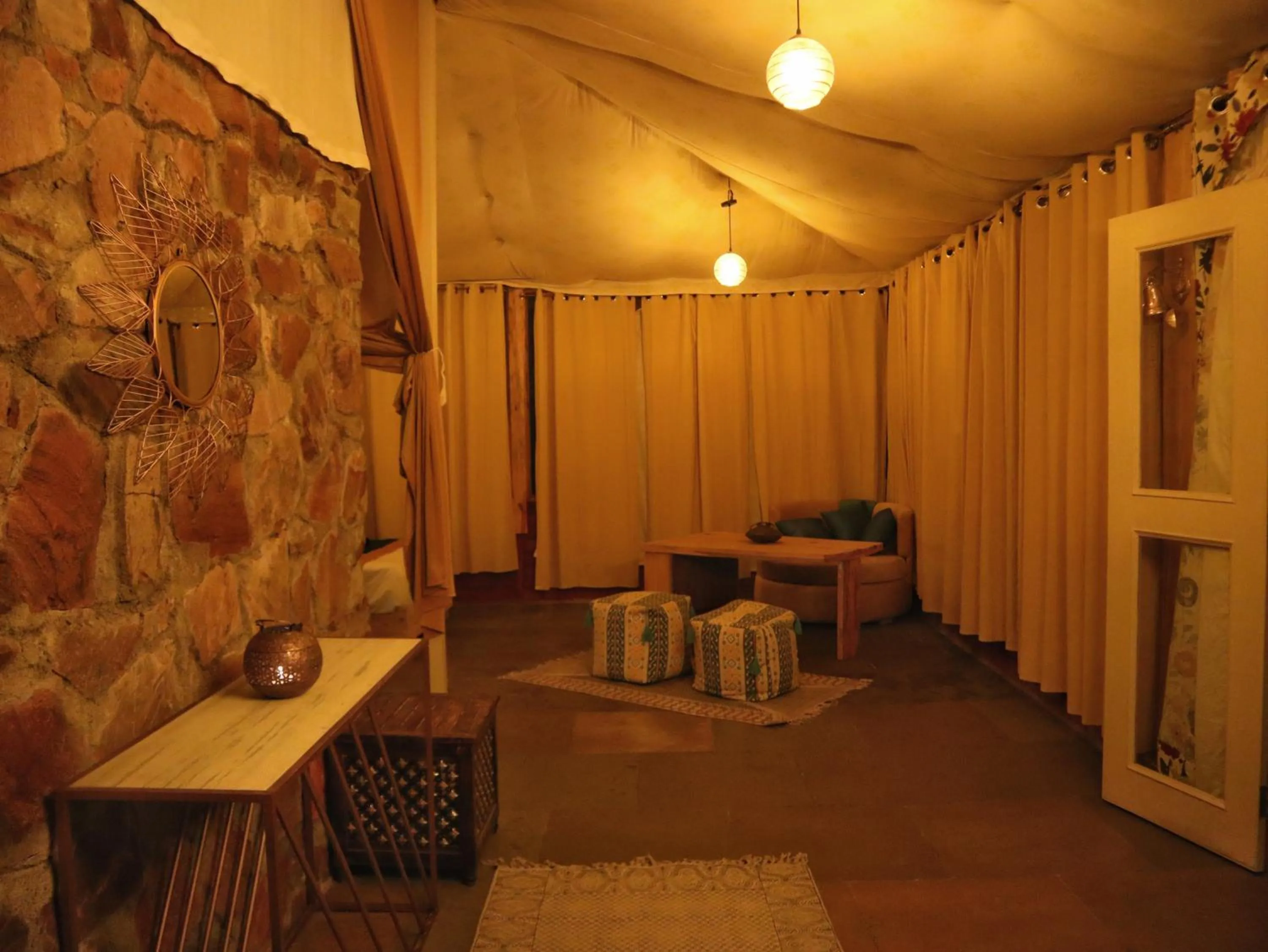 Seating area in Aranya by Stories