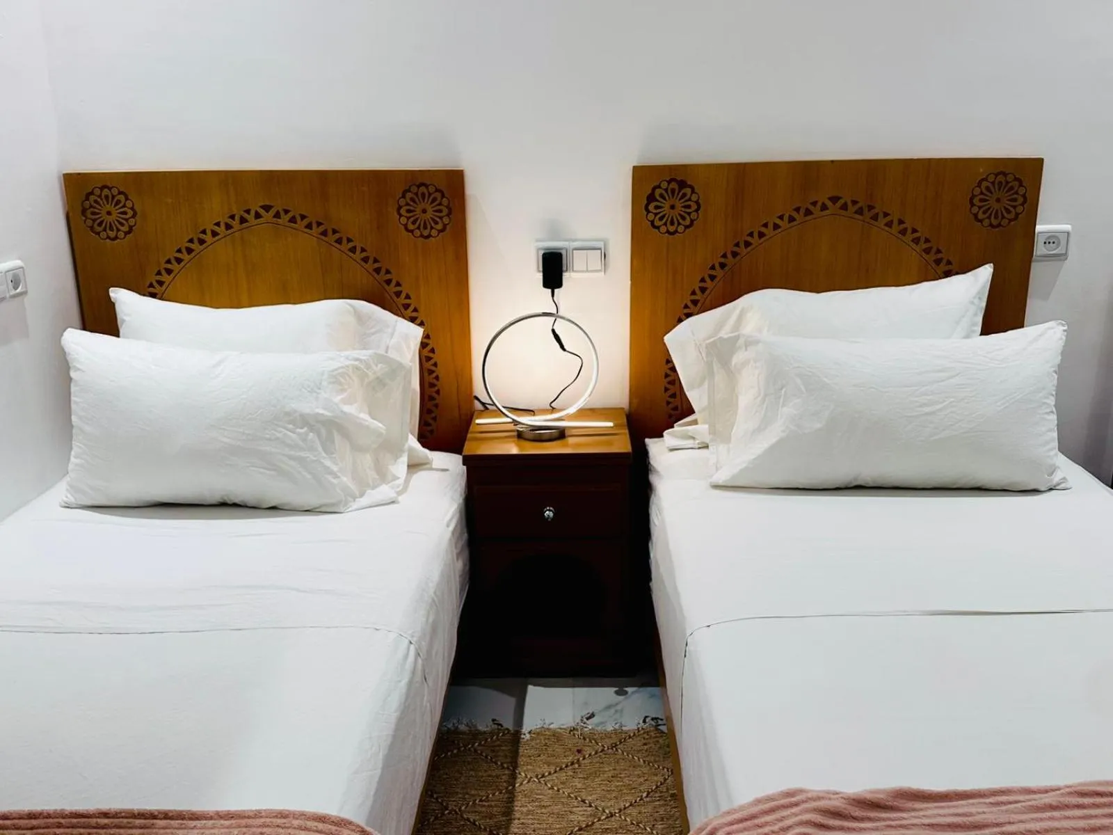 Bed in Riad hotel Cecil