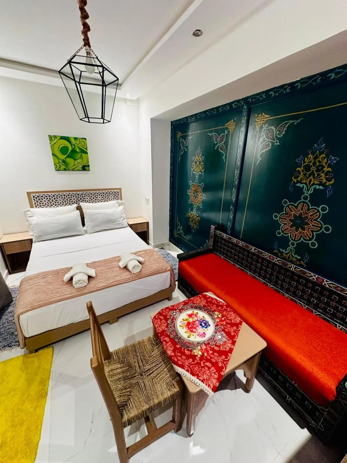 Bed in Riad hotel Cecil