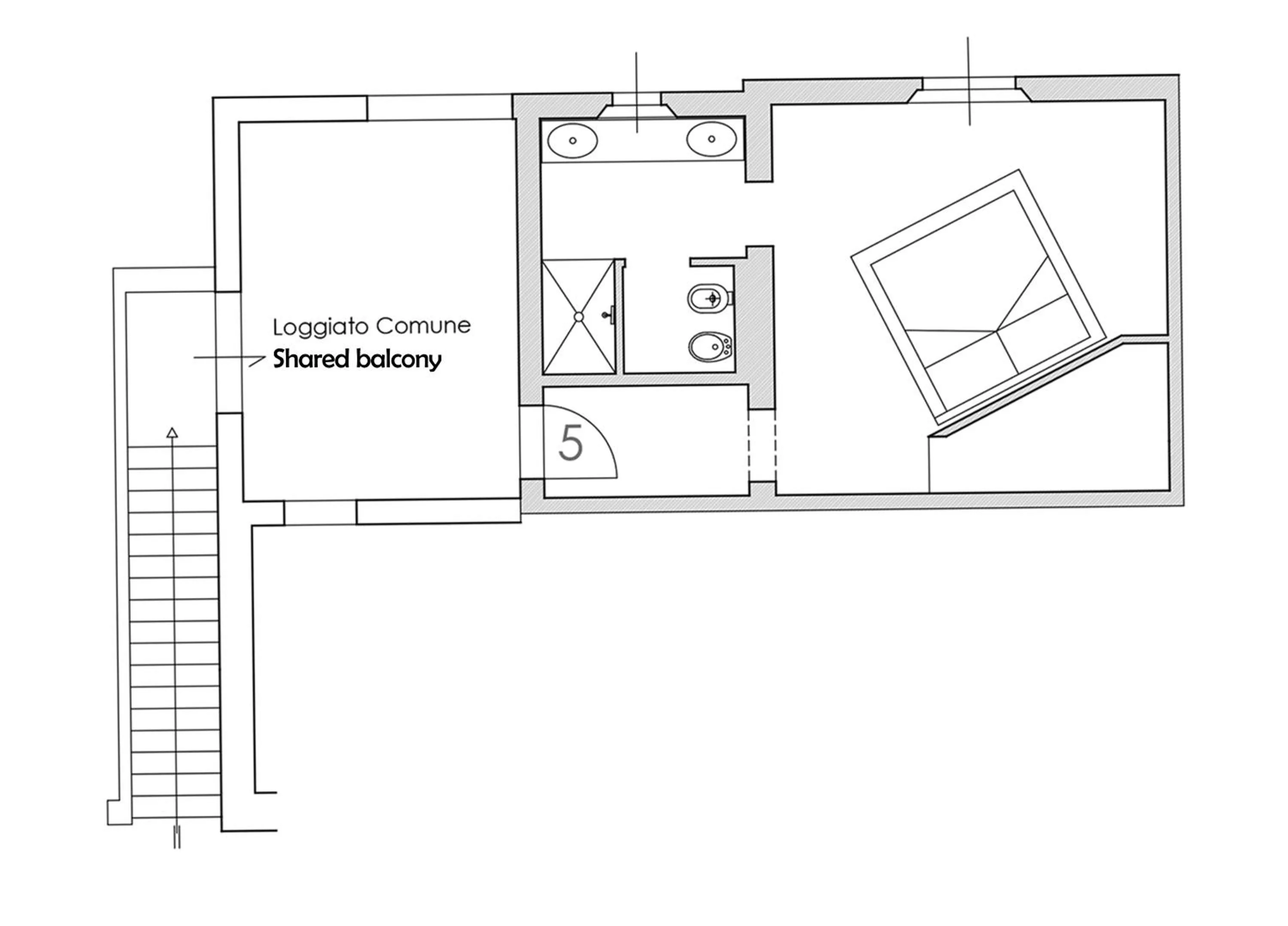 Floor plan in Tenuta d'Arbia, Siena