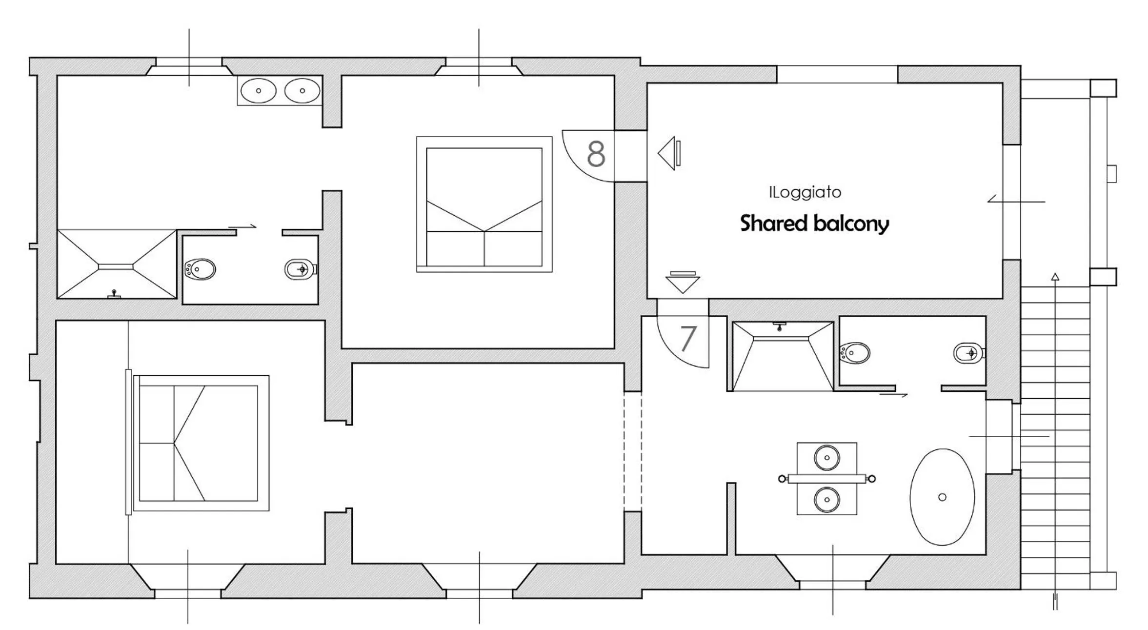 Floor plan in Tenuta d'Arbia, Siena