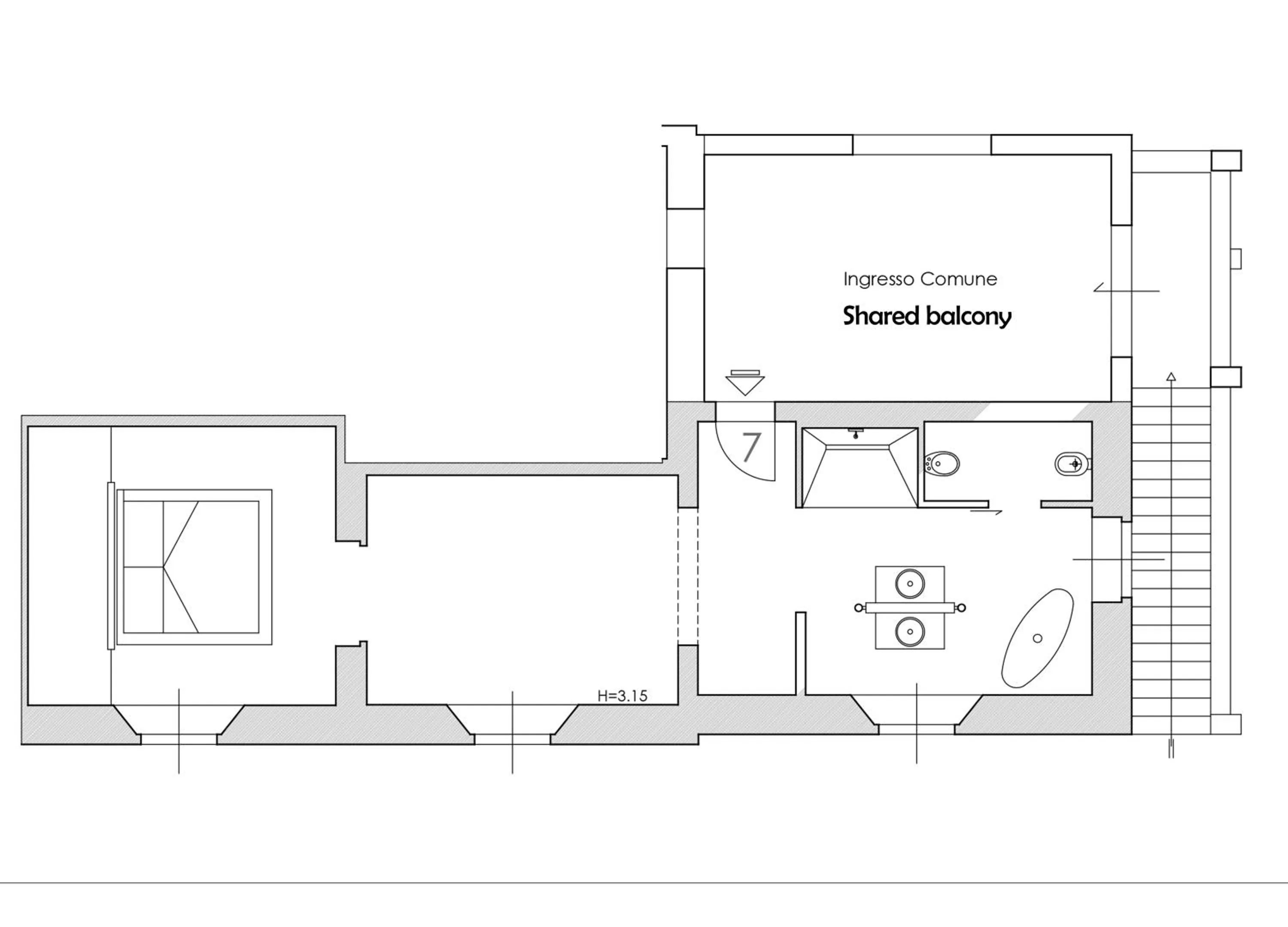 Floor plan in Tenuta d'Arbia, Siena