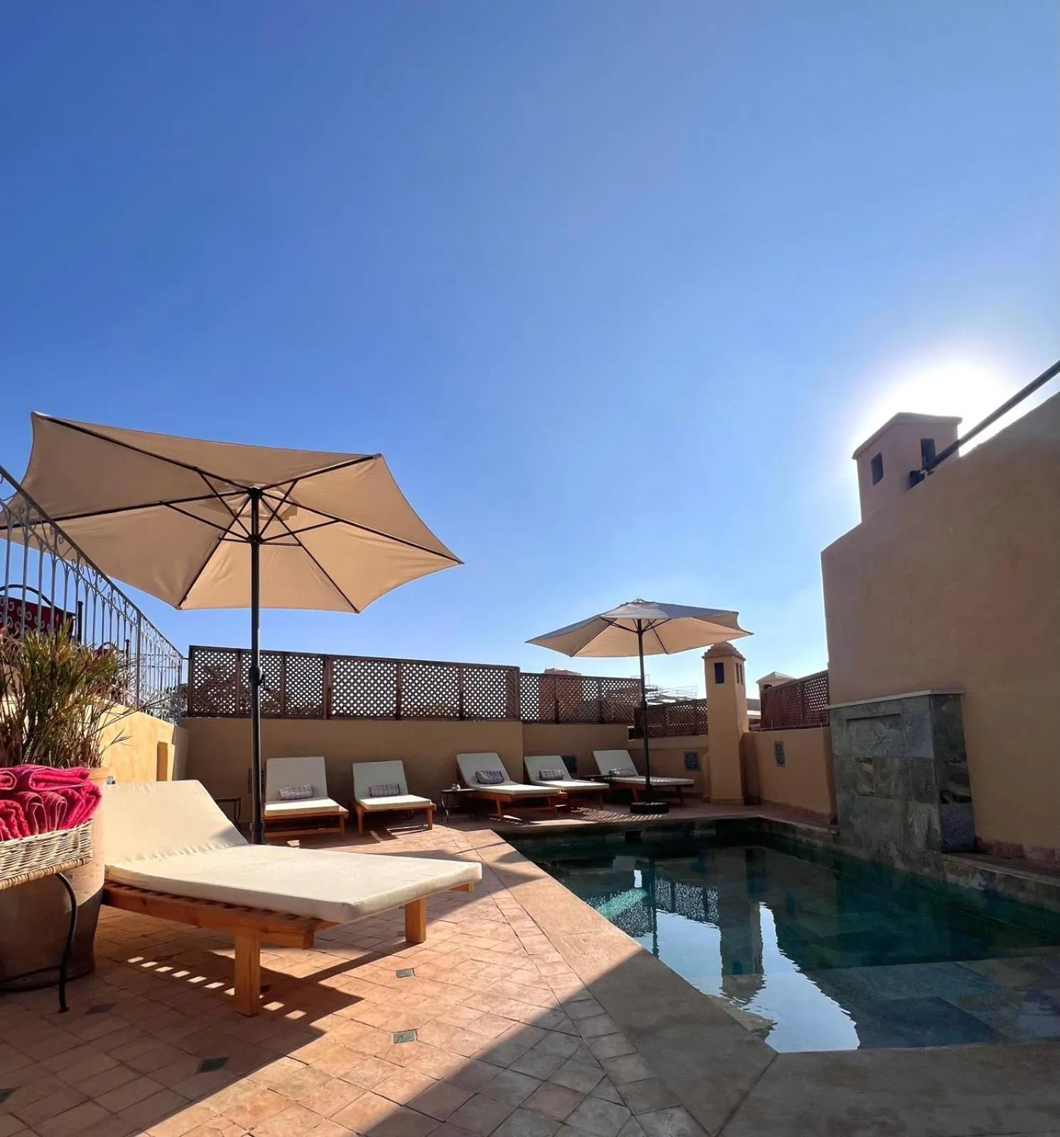 Swimming pool in Riad Jnan El Cadi