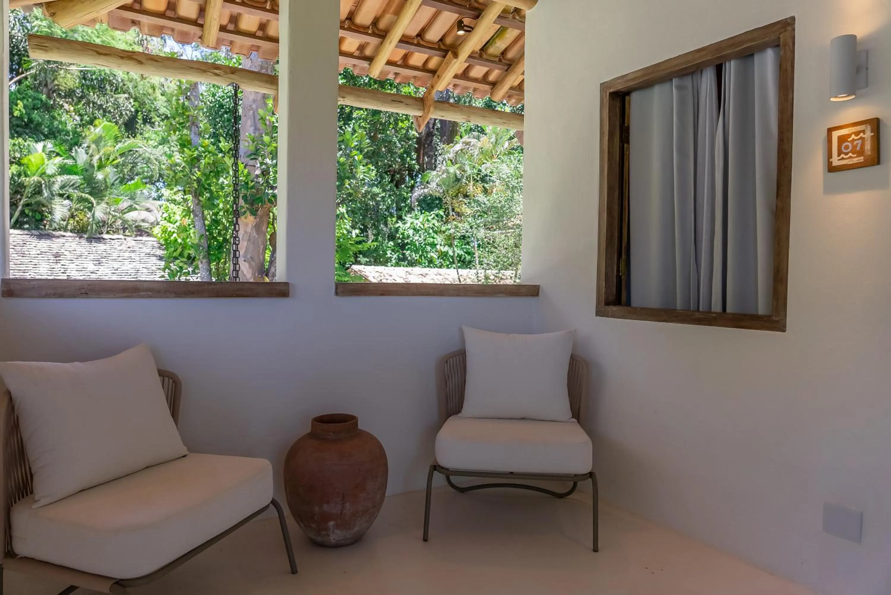 Seating area in Hotel Vila São João