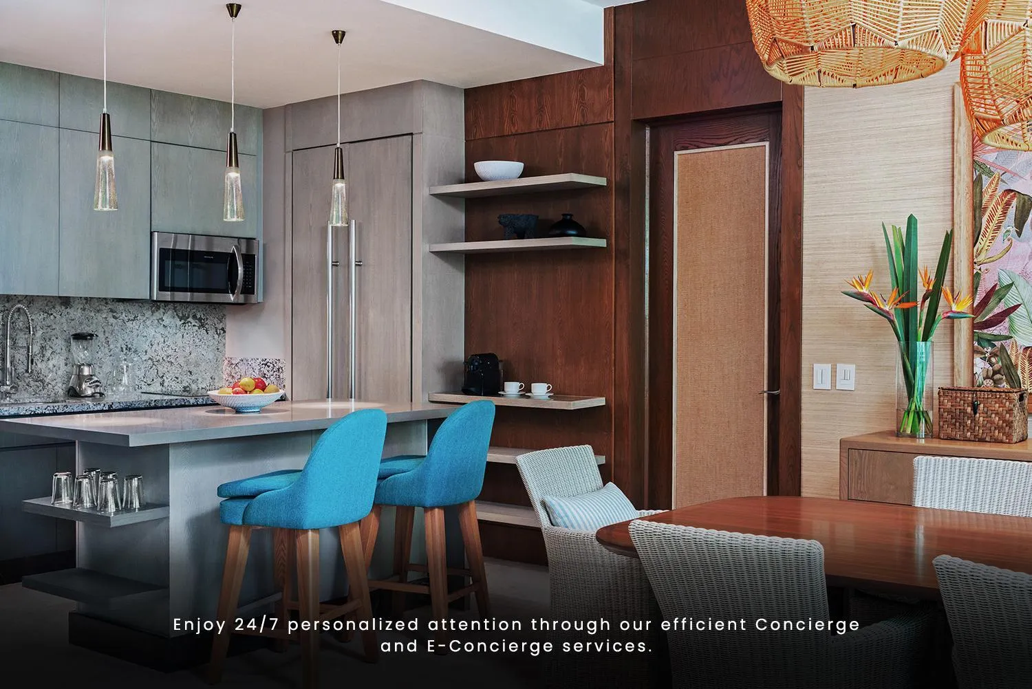 Kitchen or kitchenette in Jungala Hotel at VidantaWorld Riviera Maya