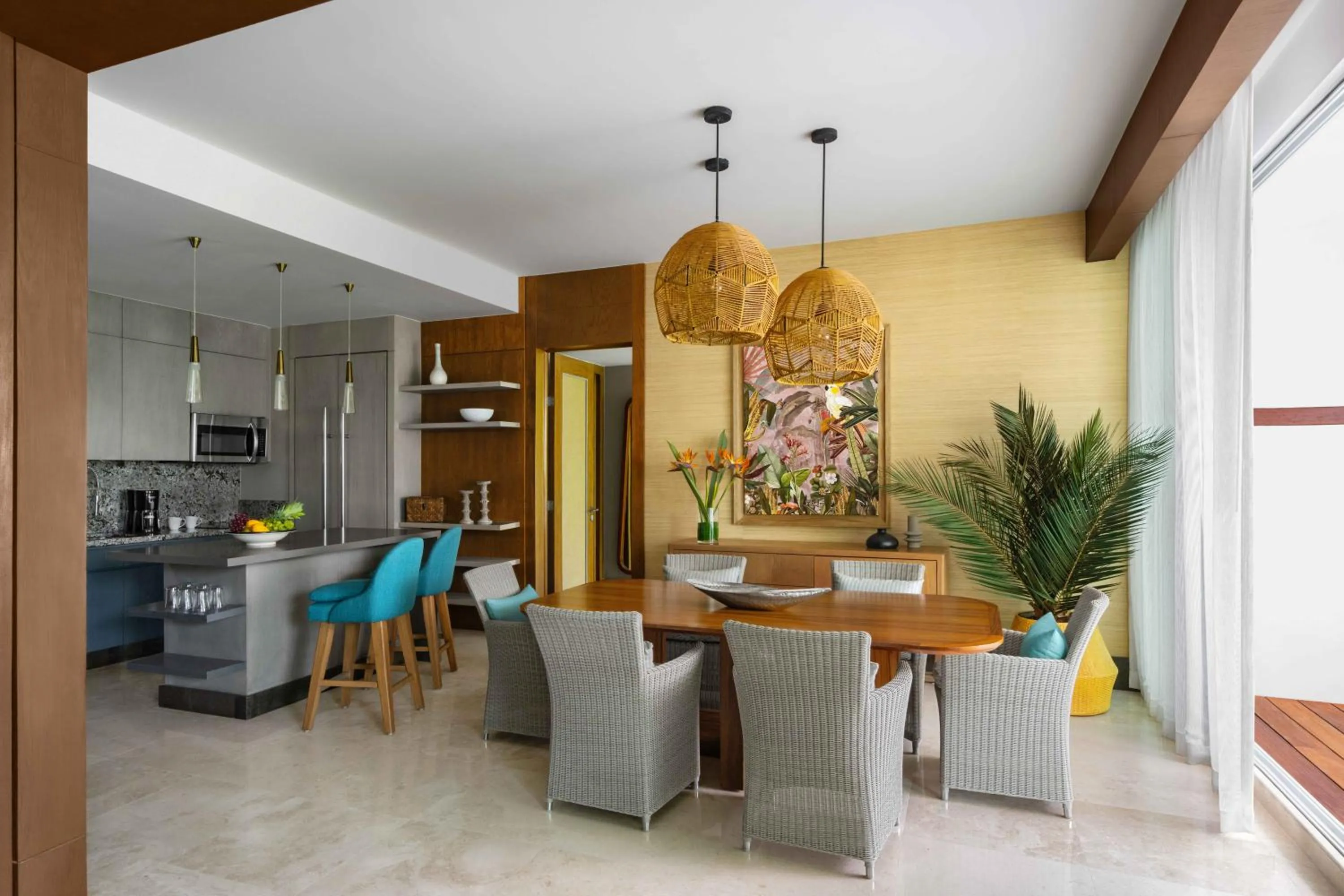 Dining area in Jungala Hotel at VidantaWorld Riviera Maya