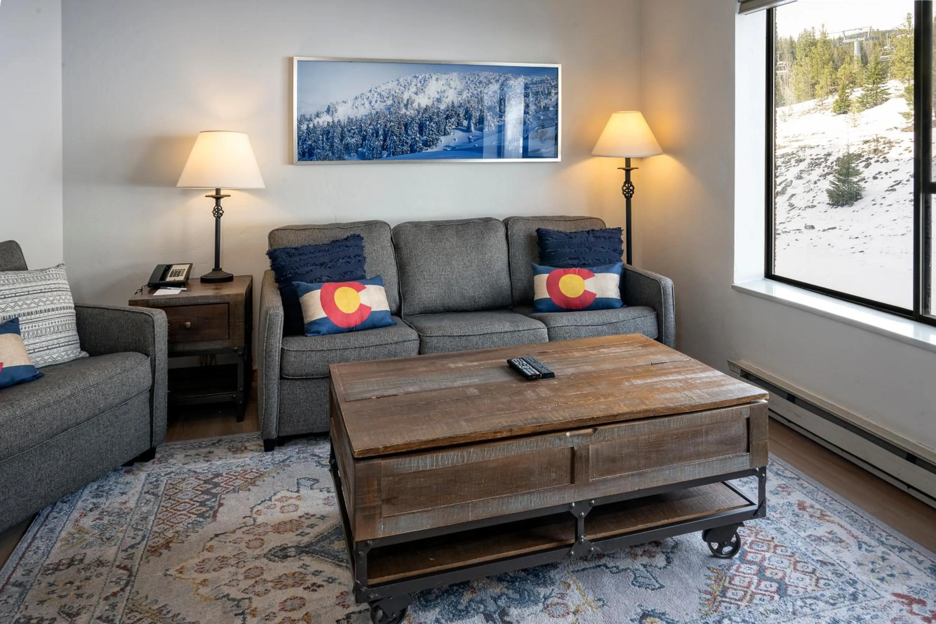 Seating area in Beaver Run Resort