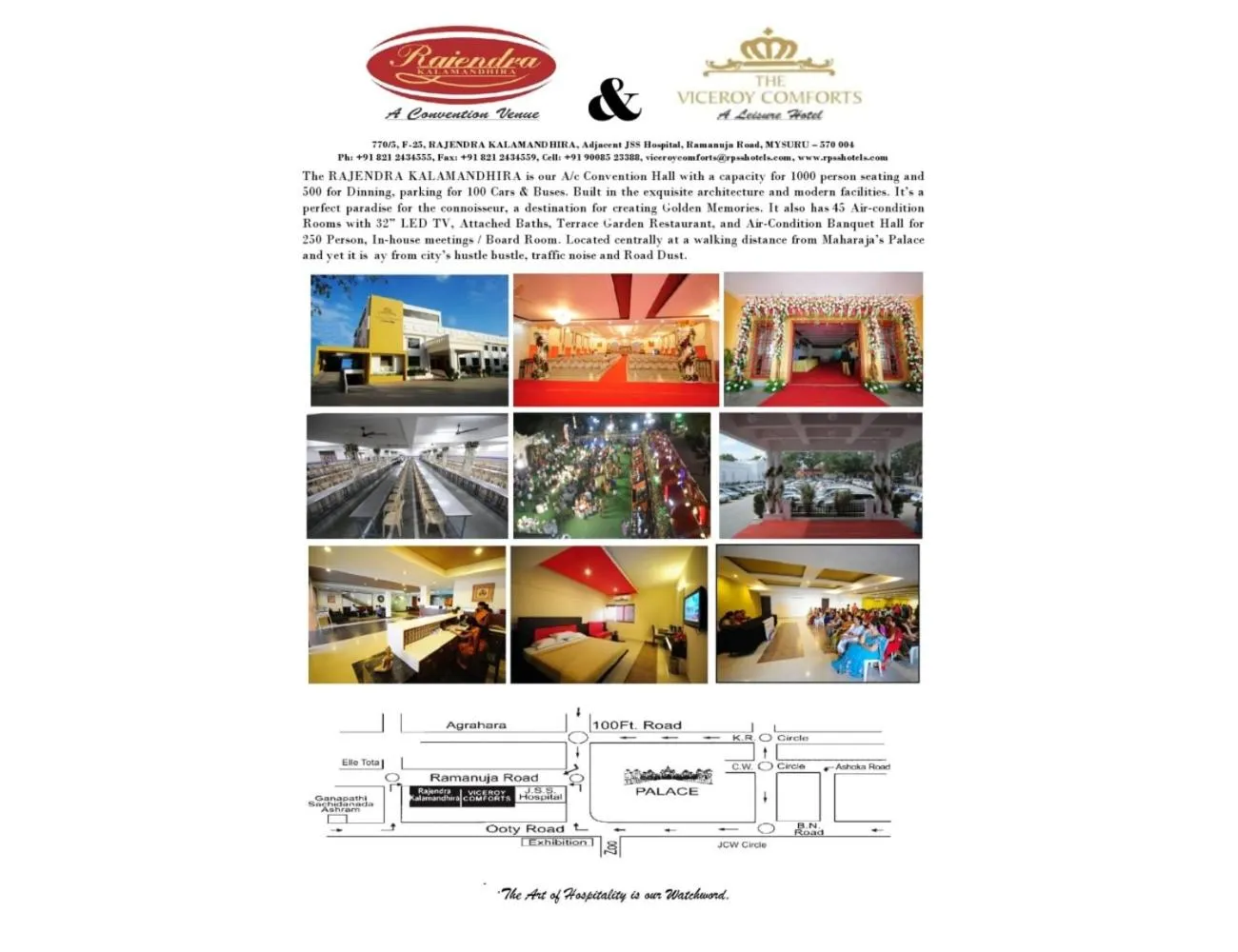 Text overlay in Hotel Viceroy Comforts, Mysore