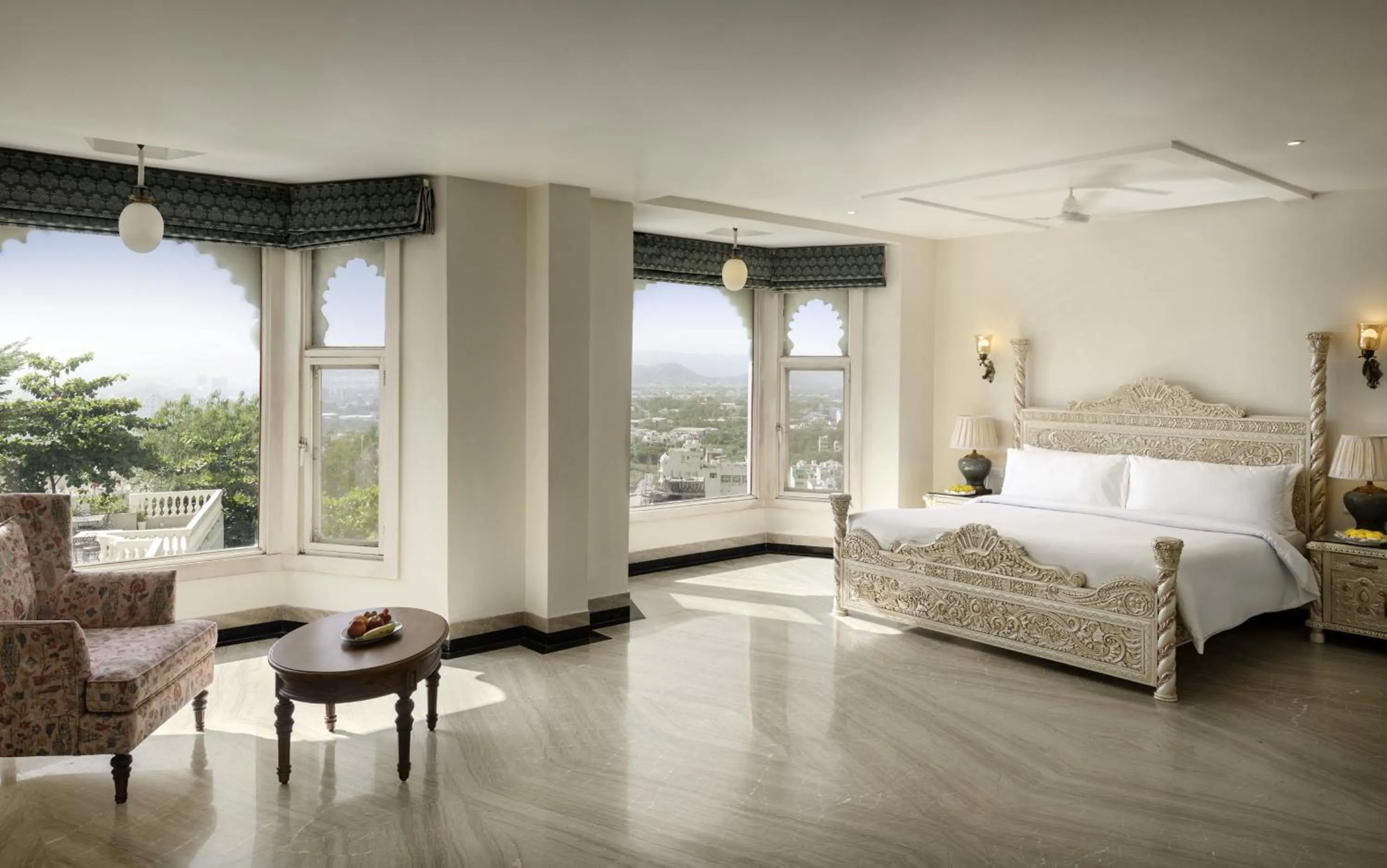 Bed in Bhairavgarh Palace Udaipur