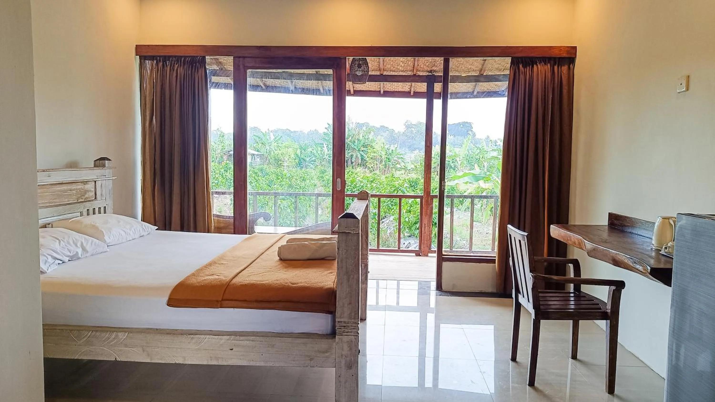 Bedroom, Bed in Lumbung Asri Cottage