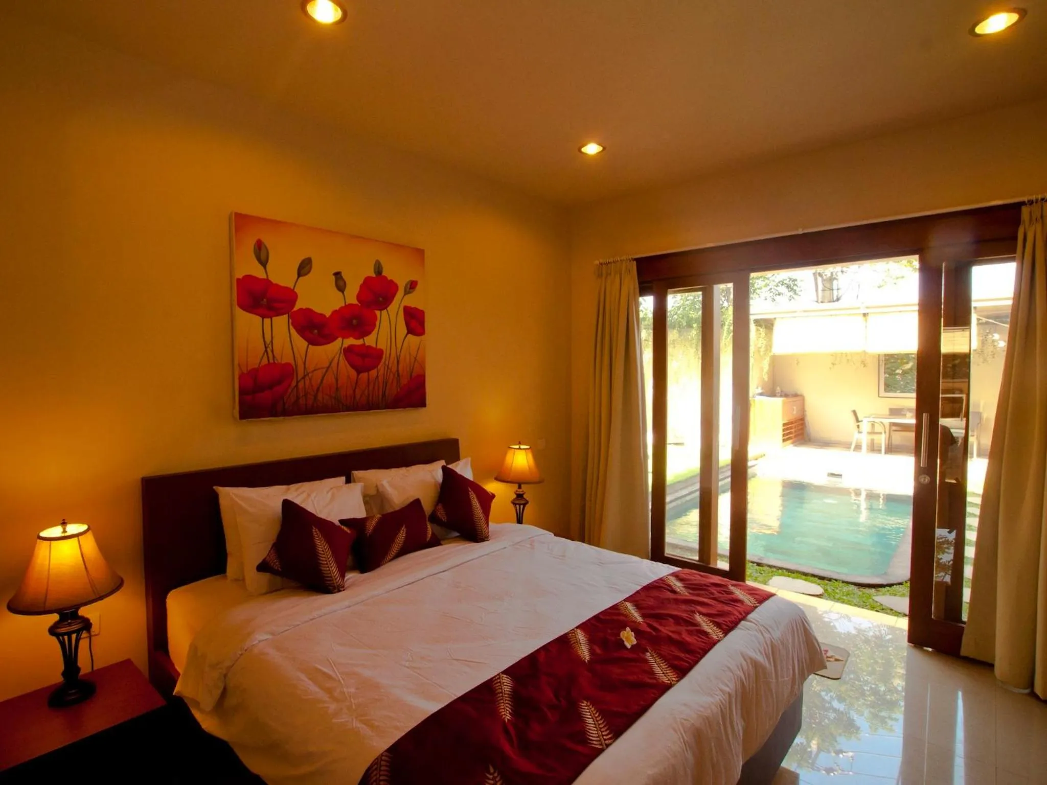 Bedroom, Bed in Villa Bougainville