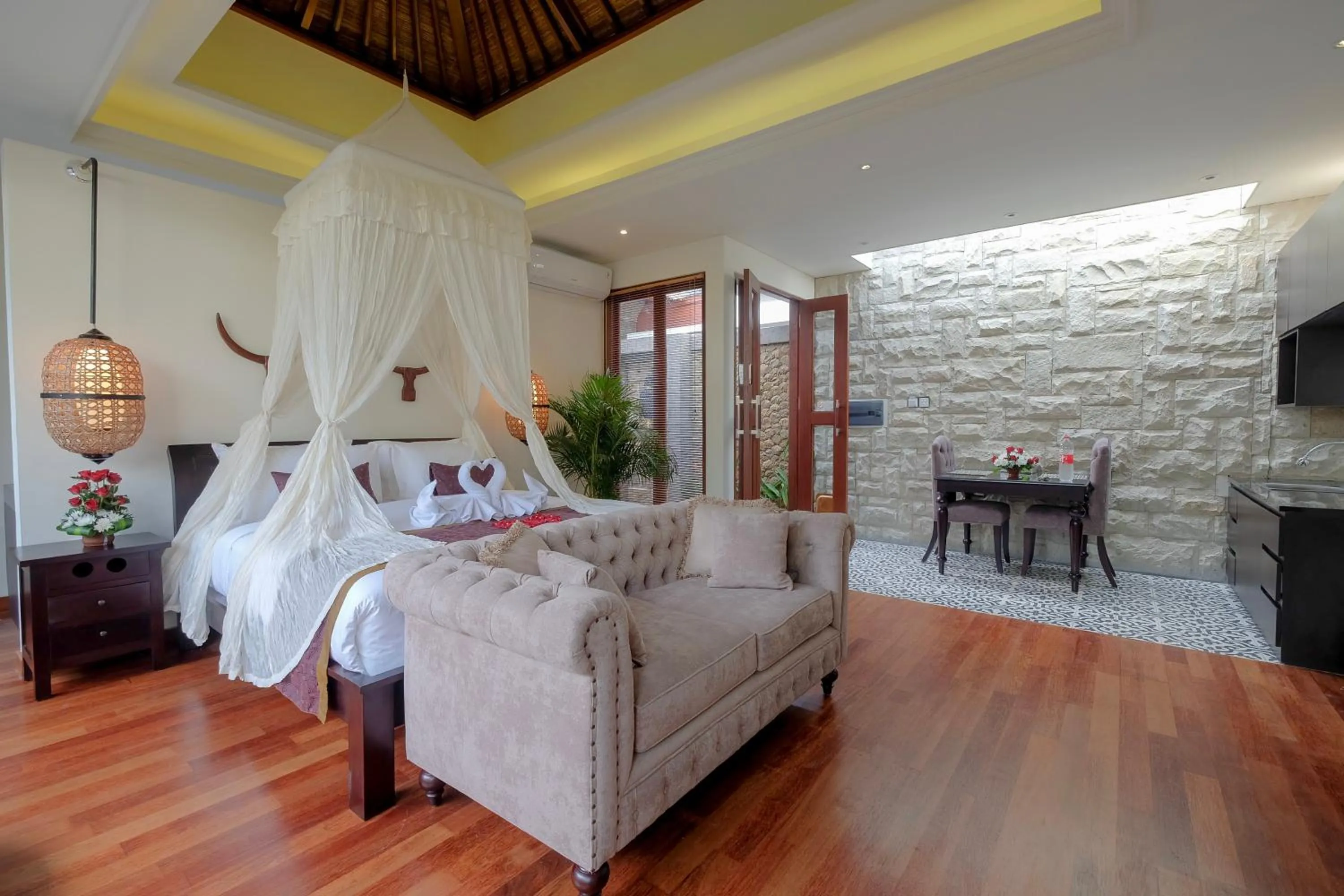 Bed in Villa Bougainville