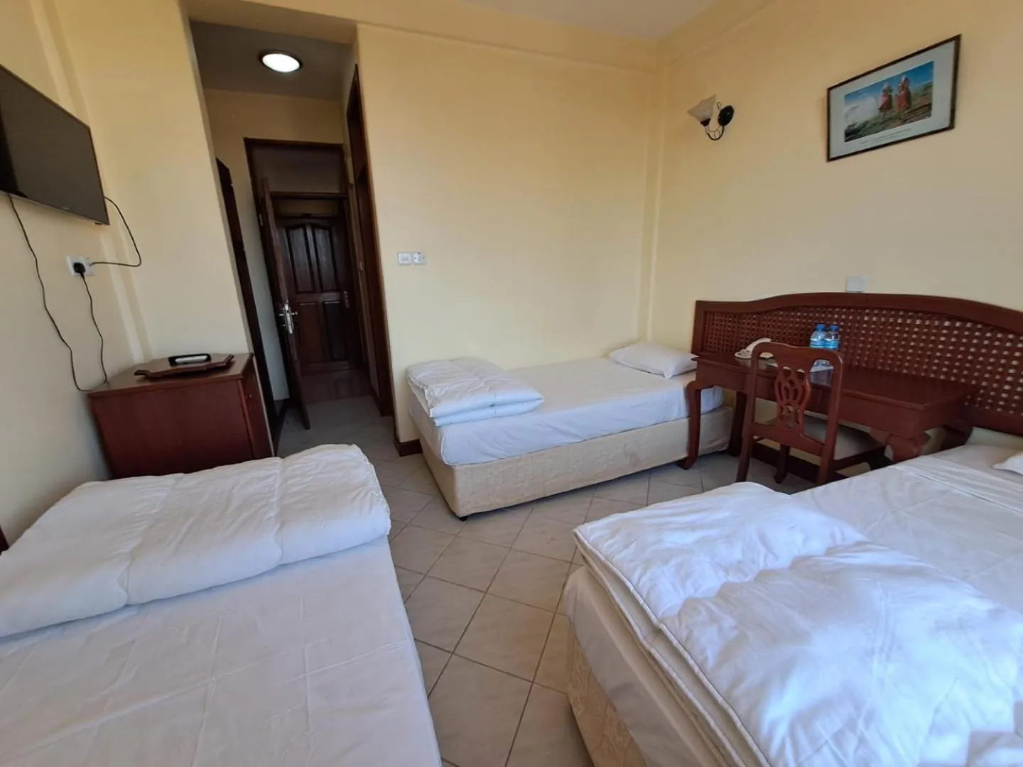 Bed in Moshi Leopard Hotel