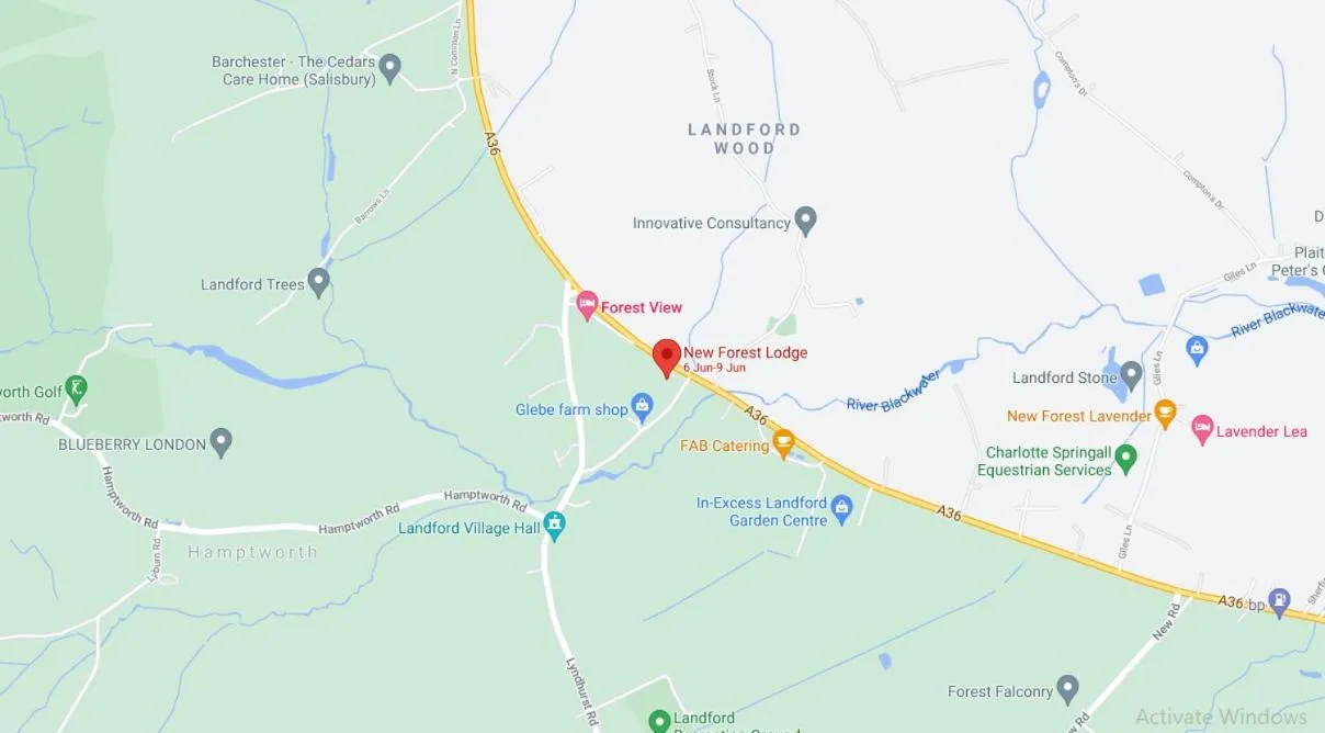 Location in New Forest Lodge