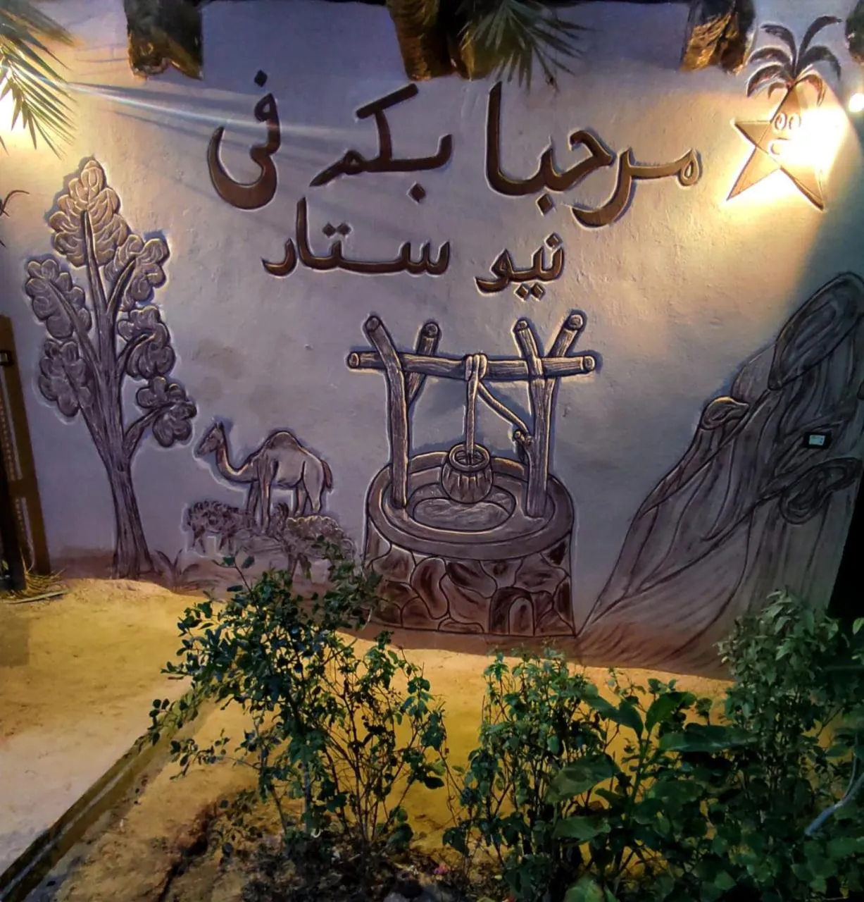 Garden view in New Star Hotel