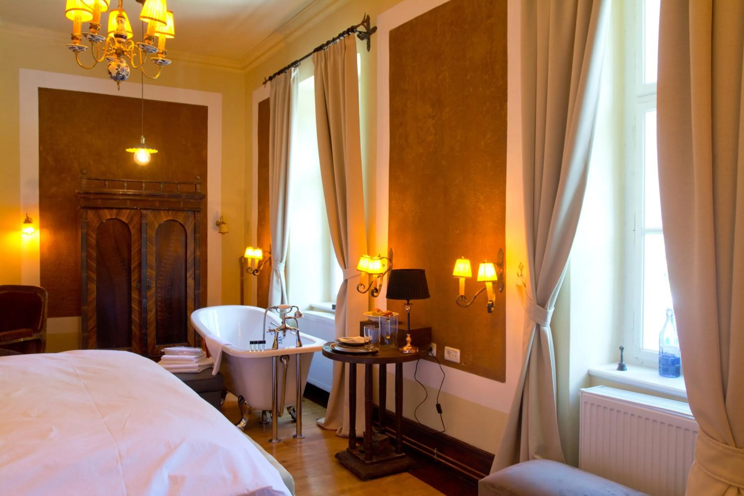 Bathroom, Bed in Zabola Estate - Transylvania