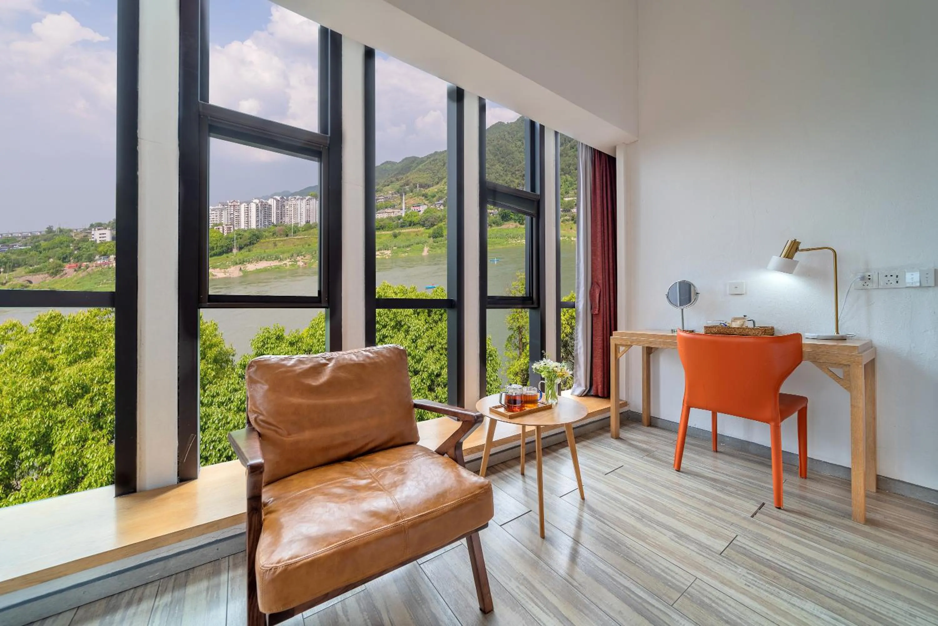 Seating area in Wuyu Hotel Chongqing Southwest University & Jialing Riverside