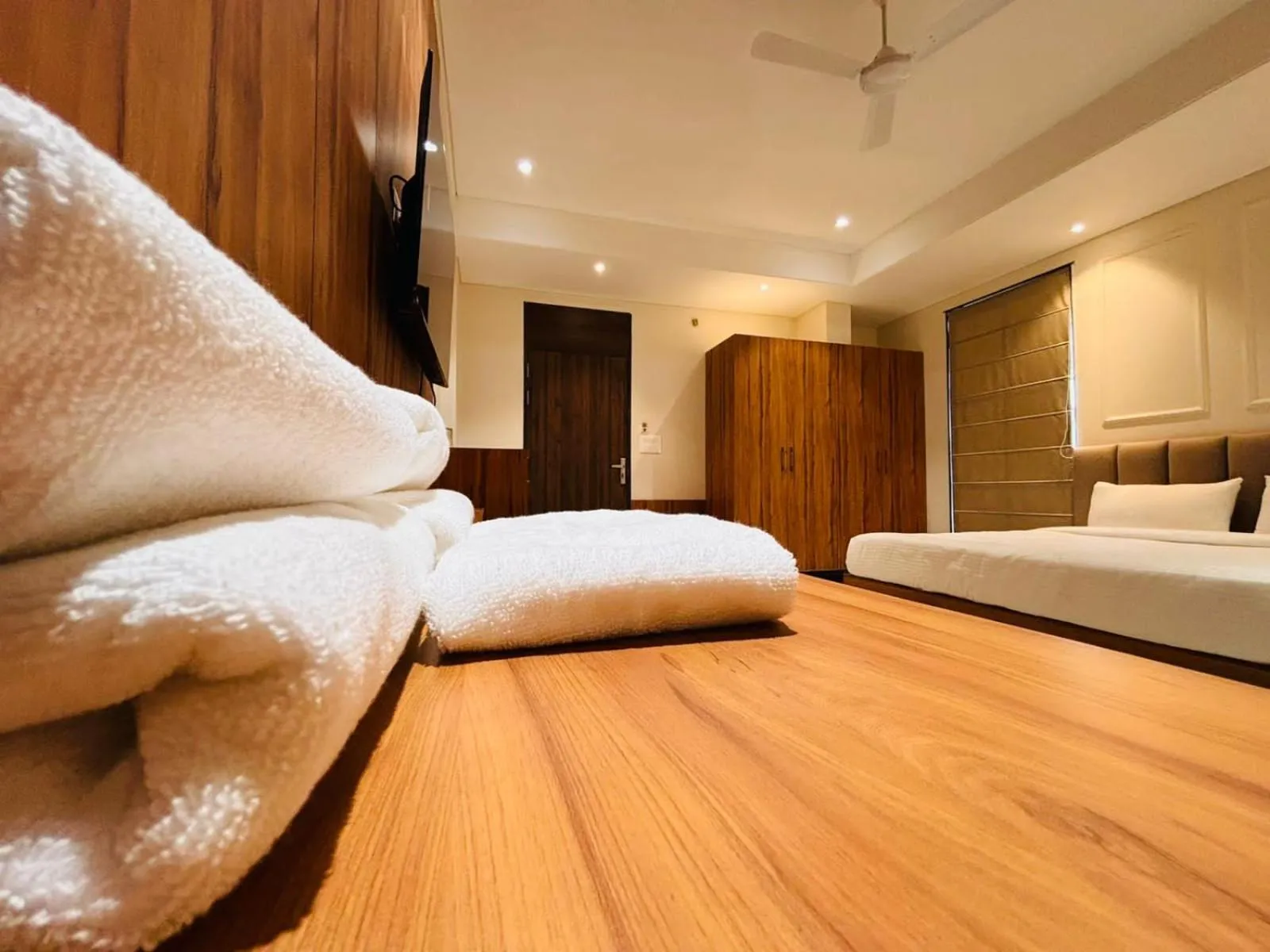 View (from property/room), Bed in Jaipur Hotel Saaj Mansion